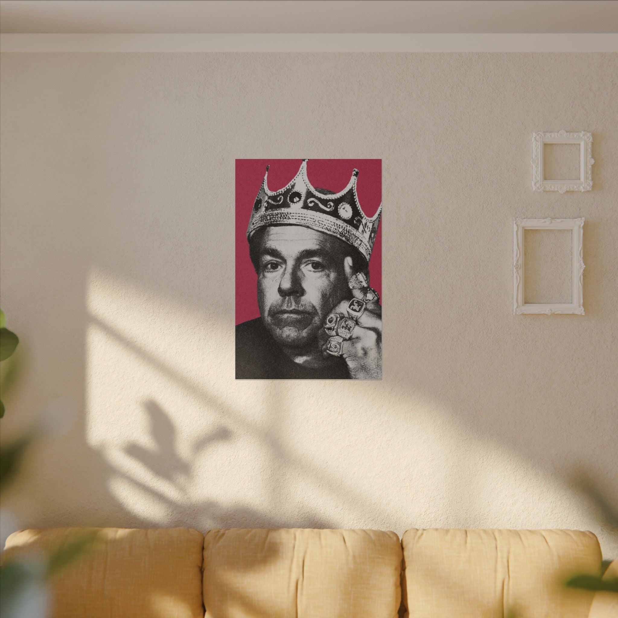 King Saban Royalty Canvas Wall Art (12x16 & 24x36) | Unique King Decor | Dorm Wall Decor for Alabama Fan