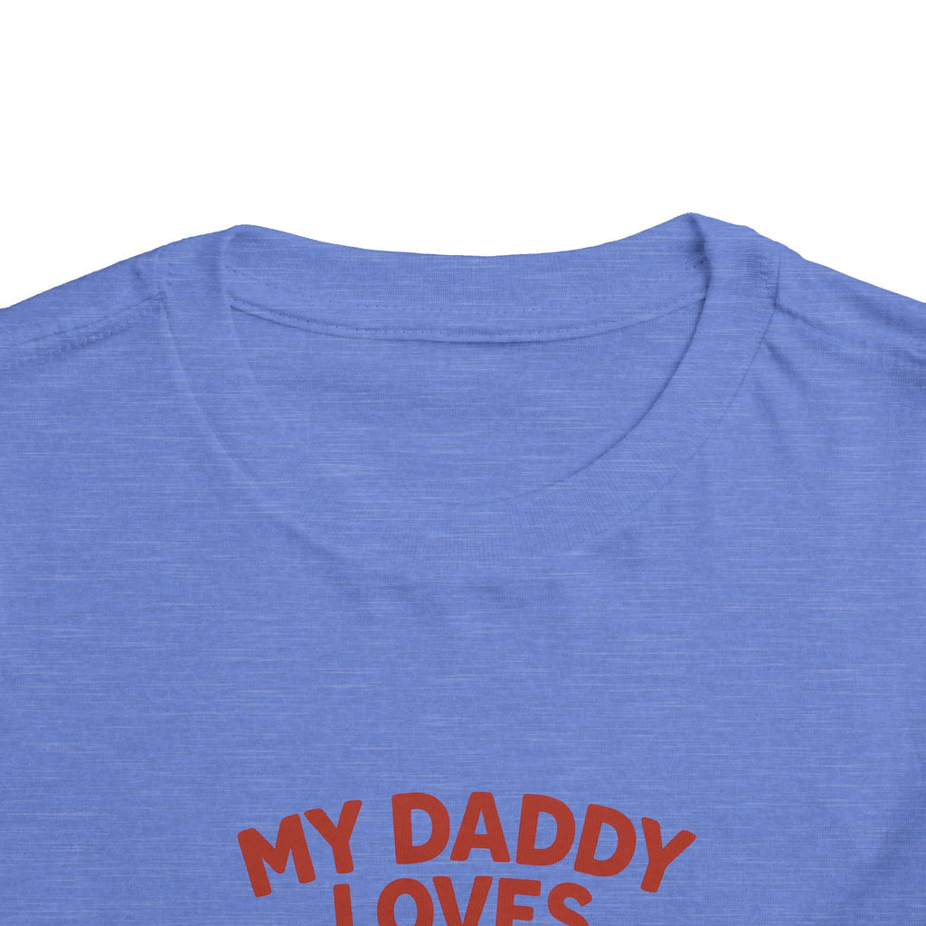 My Daddy Loves Bama Toddler Tee (2T-5T) |  Alabama Cute Kids' T-Shirt l Baby Shower Gift | Alabama Fan Apparel |Toddler Clothing