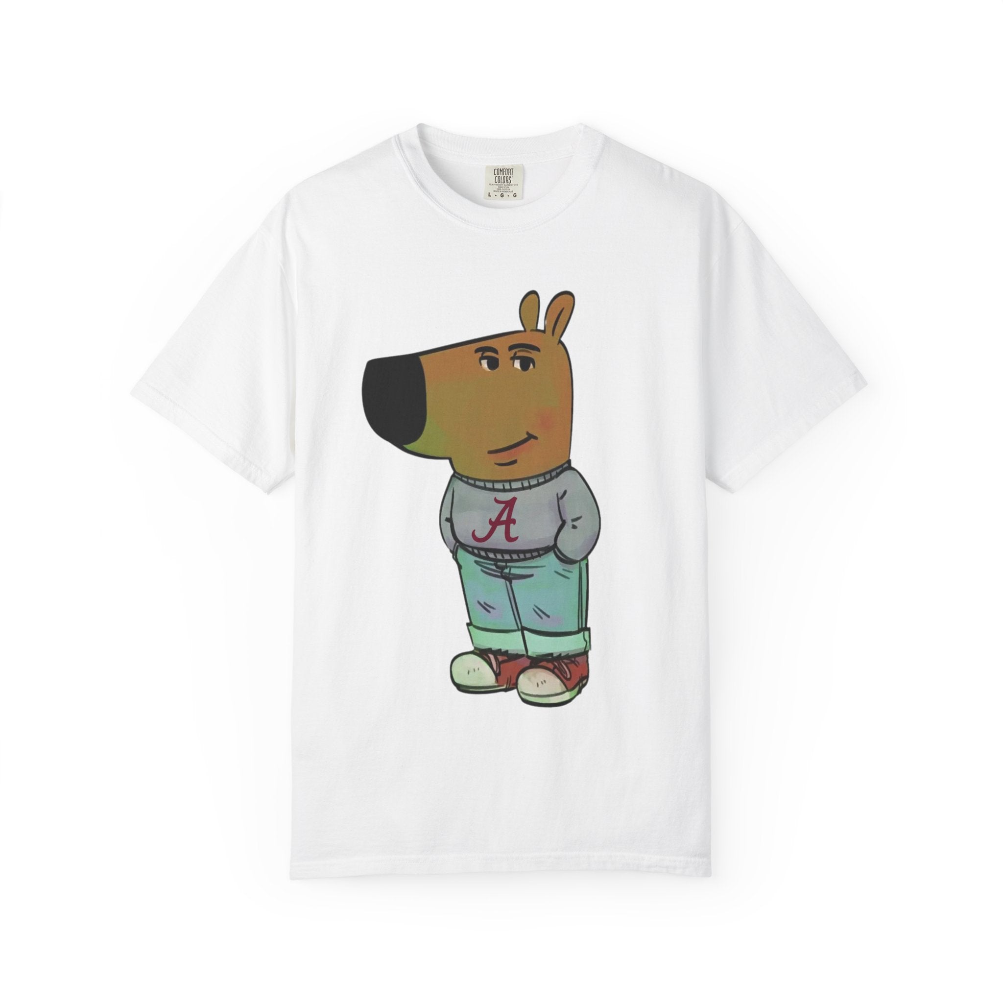 Alabama Chill Guy Shirt | College Football Character Tee | Unisex Cotton T-Shirt | Cartoon Graphic Shirt | Gift for Dog Lovers