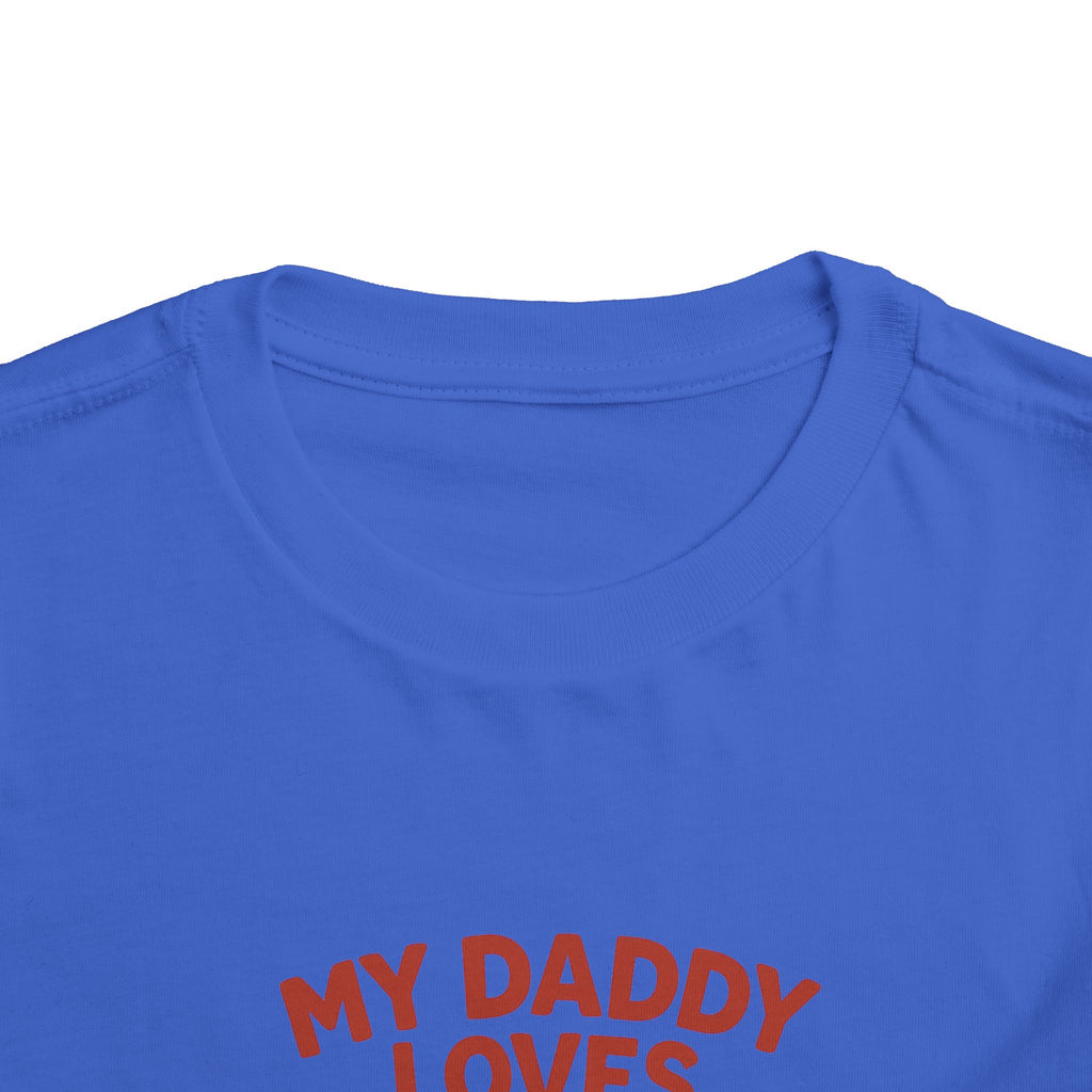 My Daddy Loves Bama Toddler Tee (2T-5T) |  Alabama Cute Kids' T-Shirt l Baby Shower Gift | Alabama Fan Apparel |Toddler Clothing