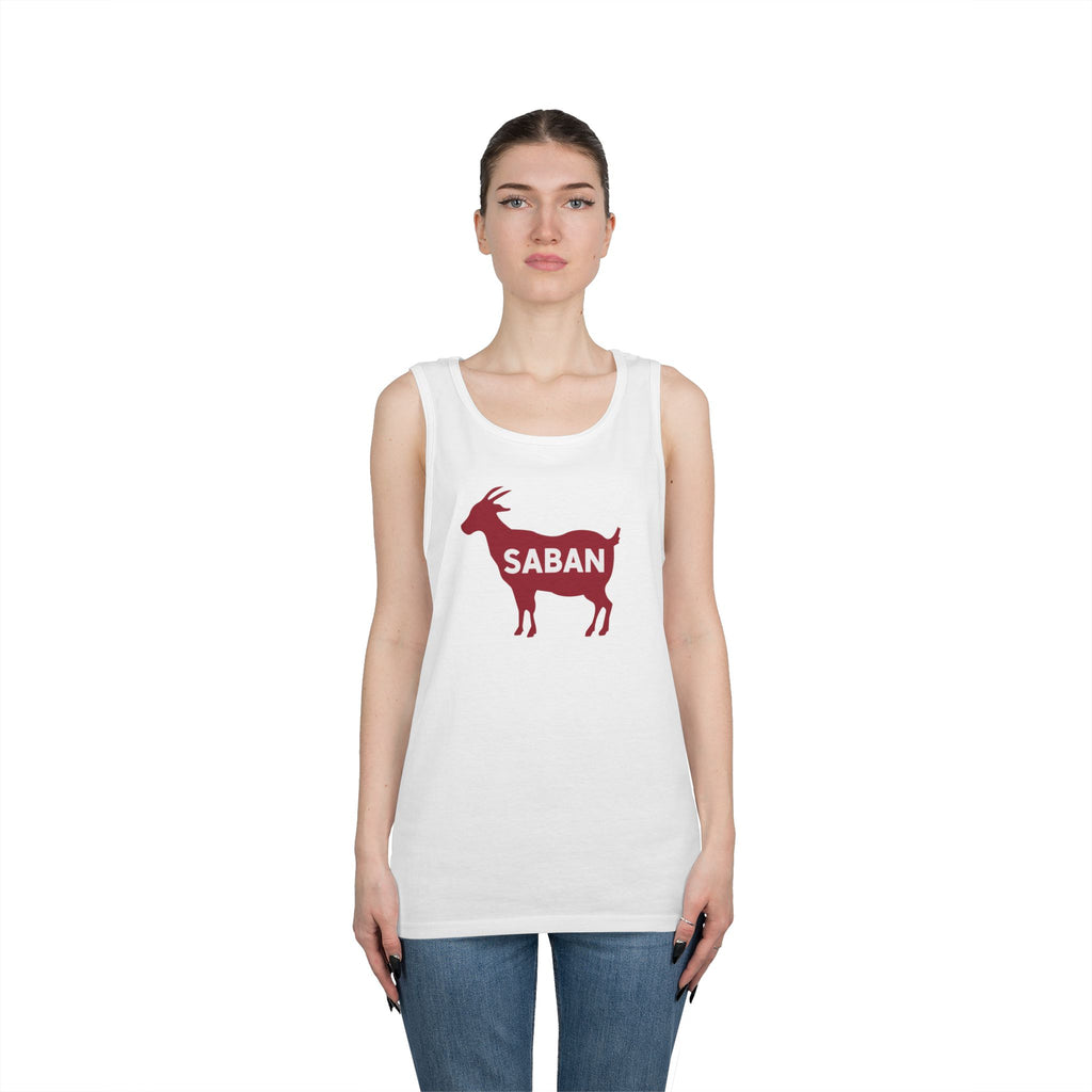 Saban Goat Unisex Cotton Tank Top | Casual Alabama Football Wear | Gifts for Bama Lovers