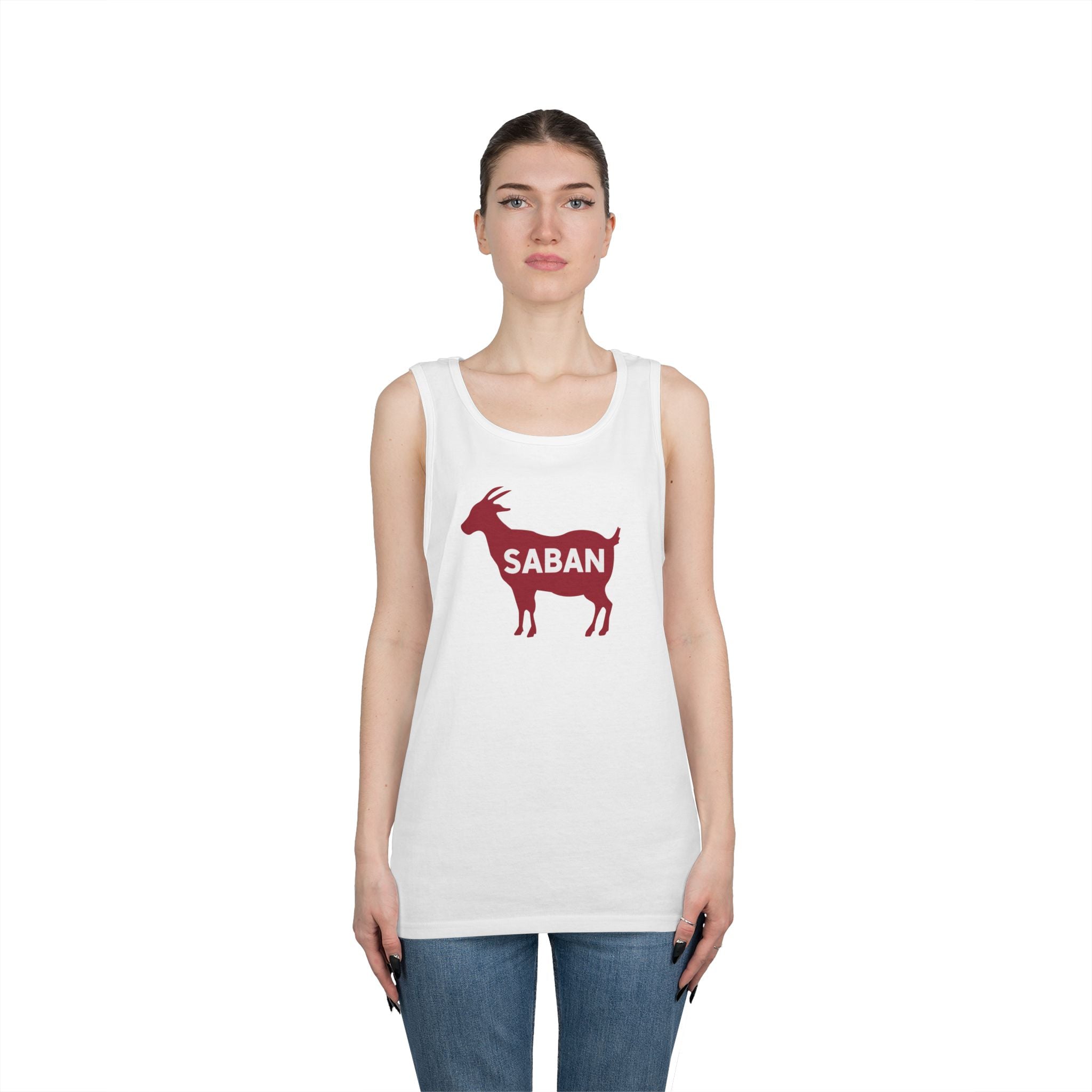 Saban Goat Unisex Cotton Tank Top | Casual Alabama Football Wear | Gifts for Bama Lovers