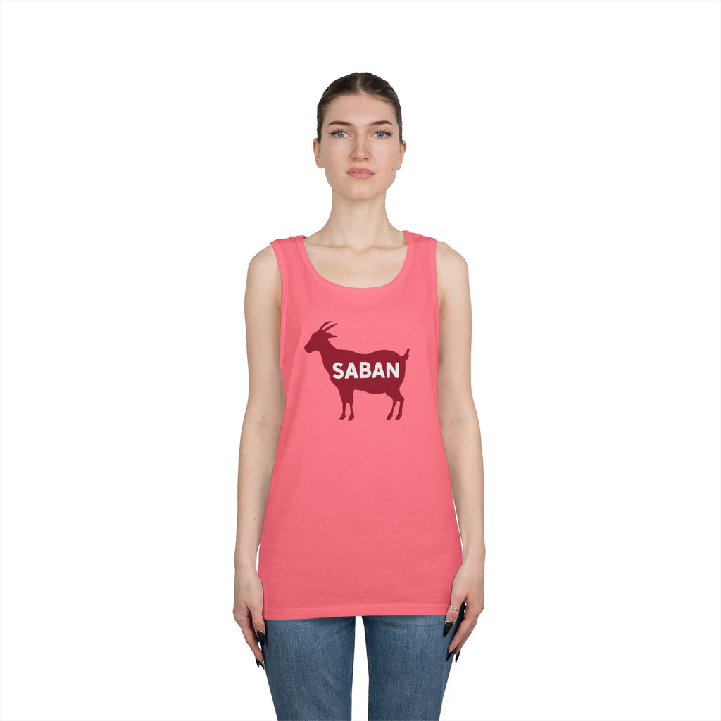 Saban Goat Unisex Cotton Tank Top | Casual Alabama Football Wear | Gifts for Bama Lovers