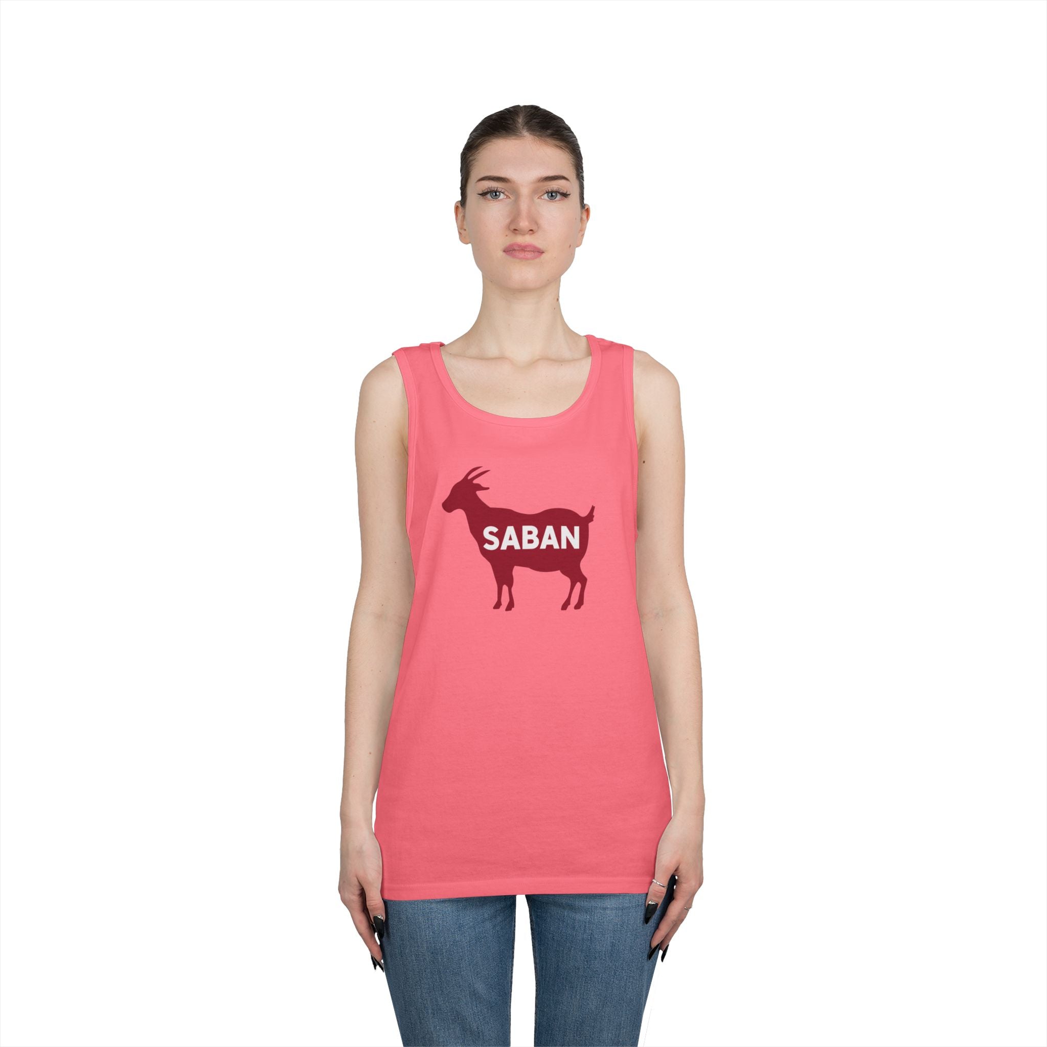Saban Goat Unisex Cotton Tank Top | Casual Alabama Football Wear | Gifts for Bama Lovers