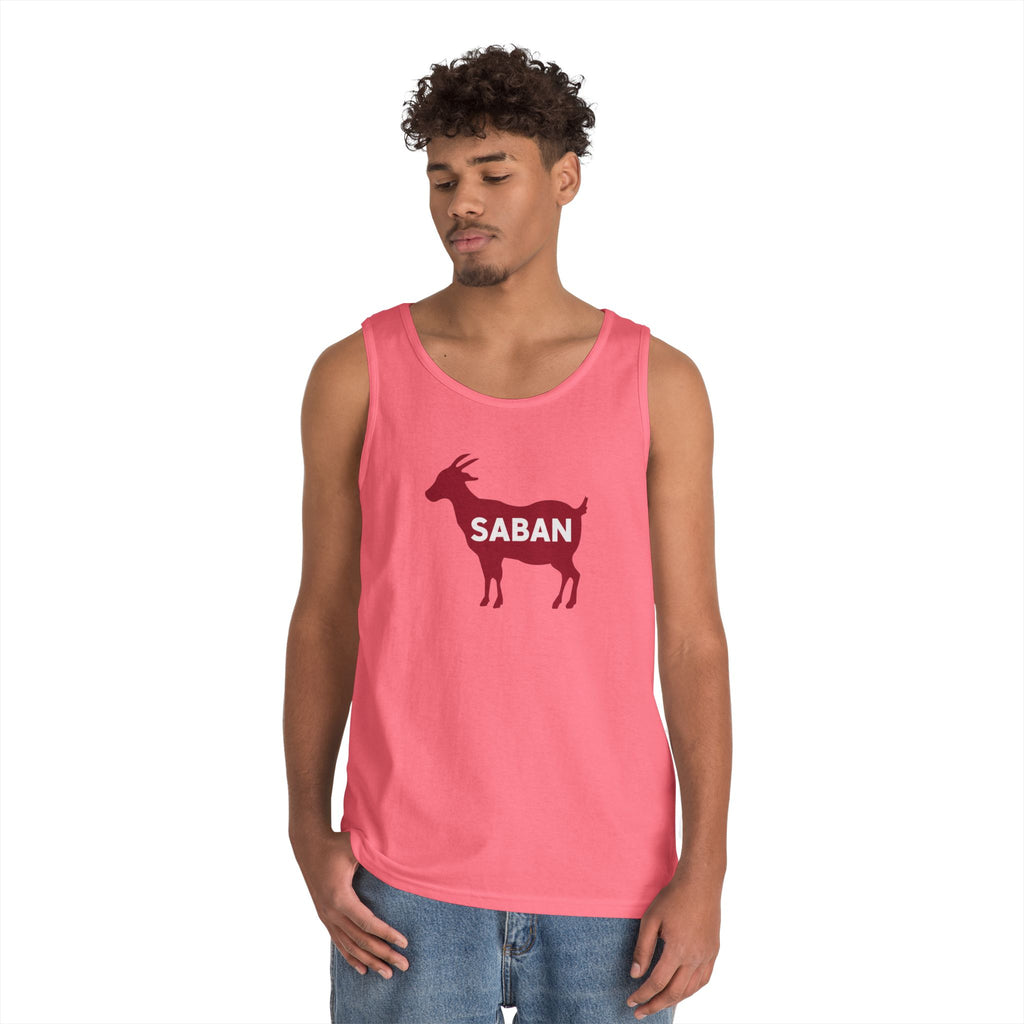Saban Goat Unisex Cotton Tank Top | Casual Alabama Football Wear | Gifts for Bama Lovers