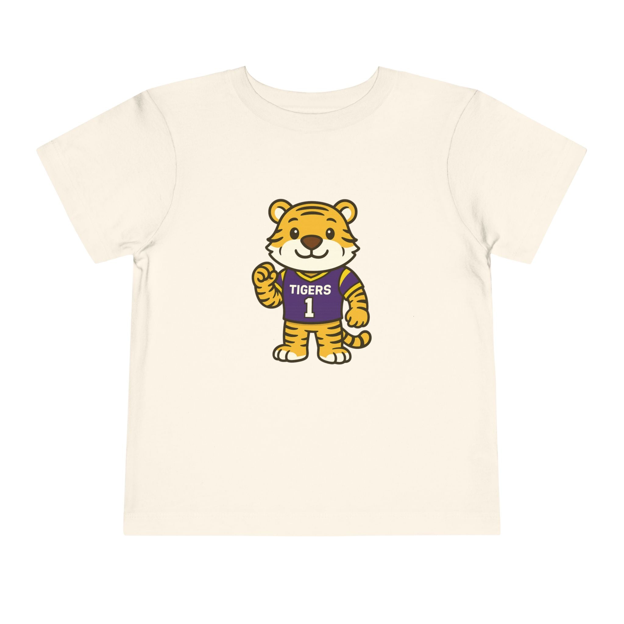 Tigers Toddler Tee (2T-5T) | Louisiana Football Kids Short Sleeve T-Shirt |  Geaux Football Fan Shirt | Tiger Birthday Gift | Purple & Gold