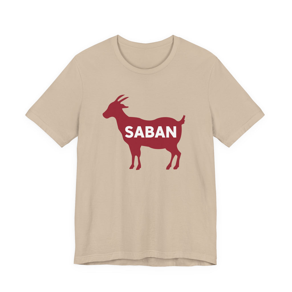 Saban Goat Unisex Jersey Tee, Casual Wear, Gift for Animal Lovers, Farm-Themed Fashion, Birthday or Holiday Gift