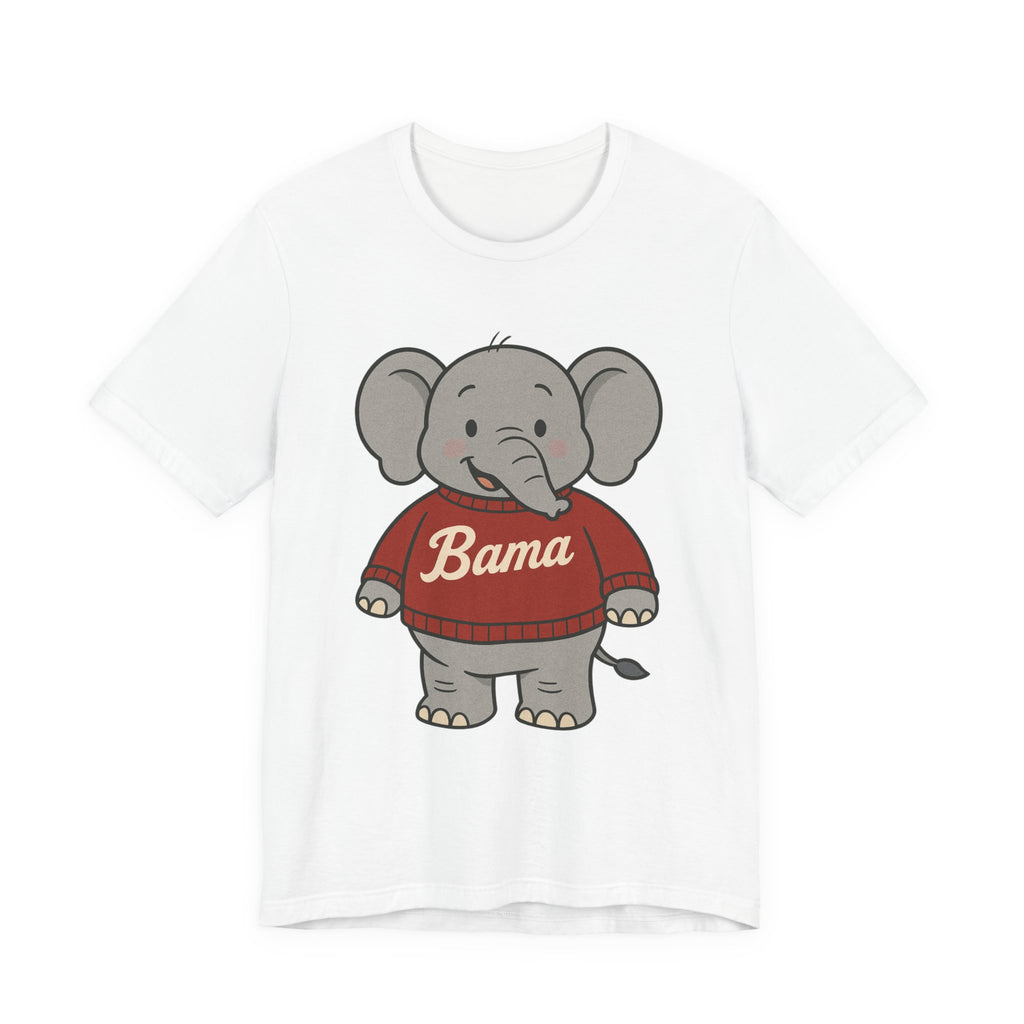 Alabama Football Elephant T-Shirt | Cute Bama Shirt | College Football Lover Gift | Casual Everyday Wear | Graphic Tee for Kids & Adults