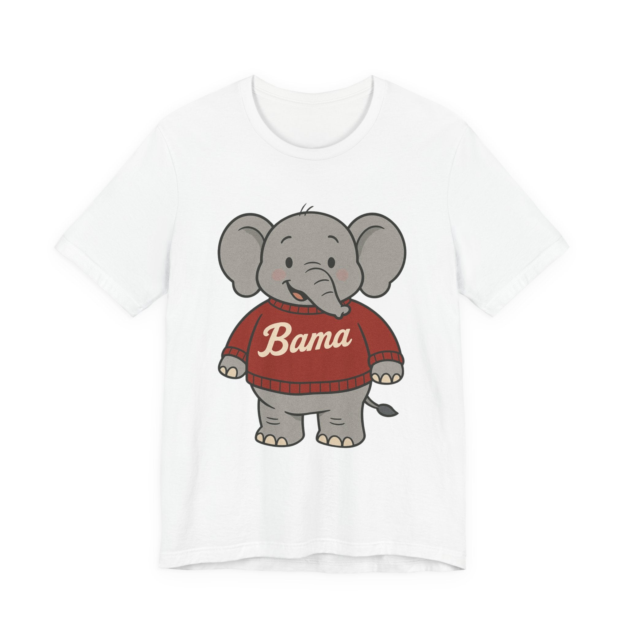 Alabama Football Elephant T-Shirt | Cute Bama Shirt | College Football Lover Gift | Casual Everyday Wear | Graphic Tee for Kids & Adults