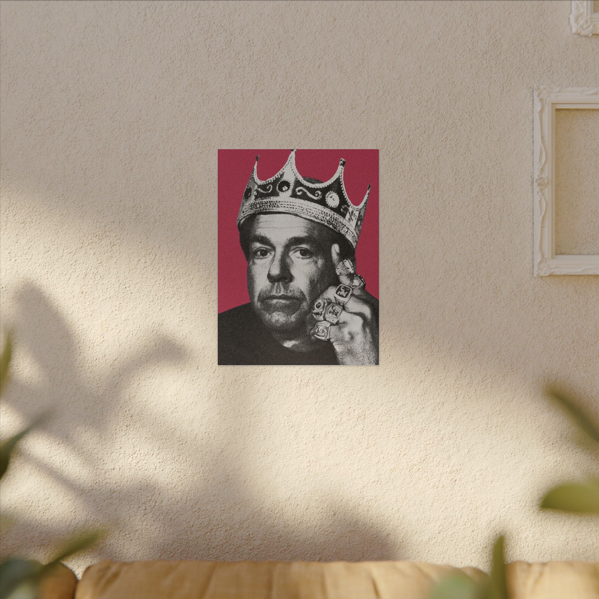 King Saban Royalty Canvas Wall Art (12x16 & 24x36) | Unique King Decor | Dorm Wall Decor for Alabama Fan