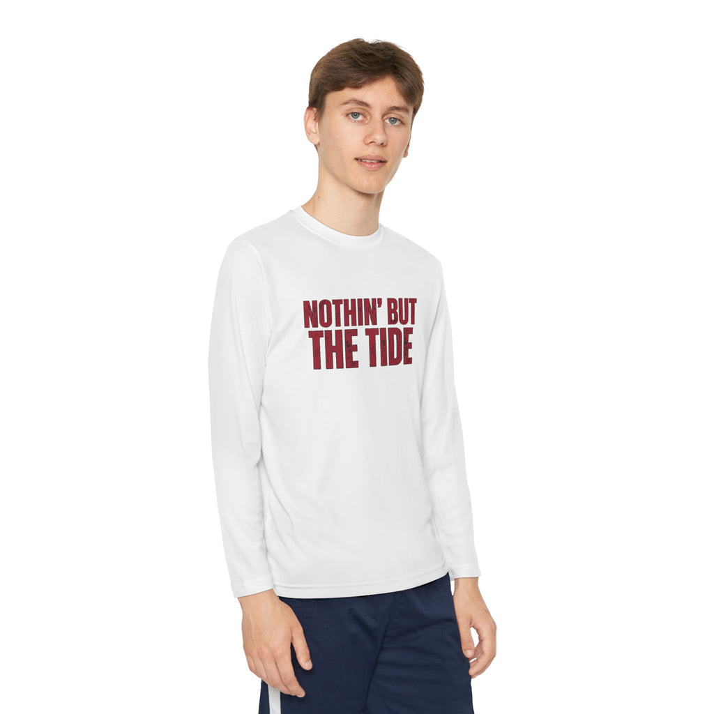 Nothin But the Tide Youth Long Sleeve Tee (S-XL) | Shirt for Active Kids | Sportswear | Gift for Young Athletes