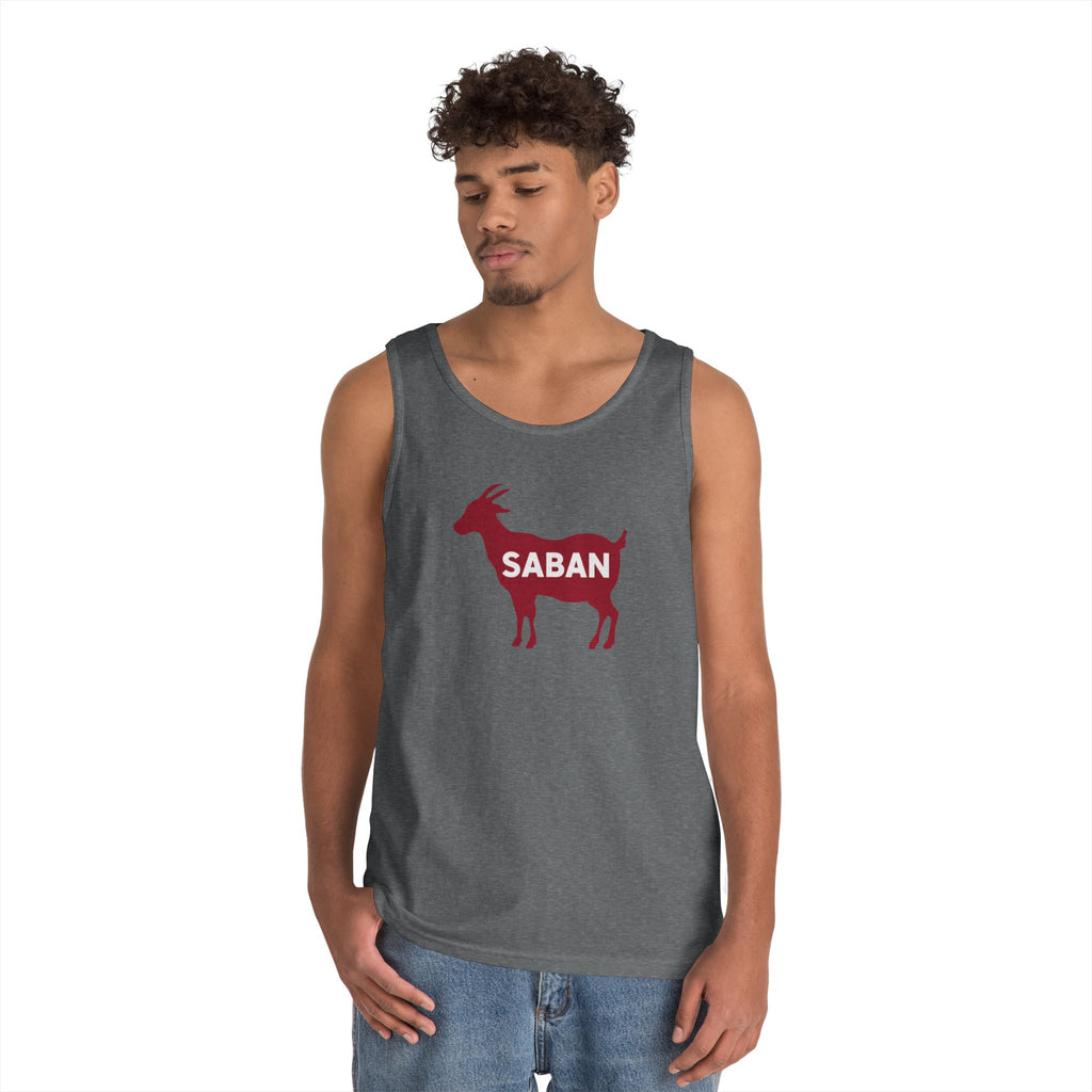 Saban Goat Unisex Cotton Tank Top | Casual Alabama Football Wear | Gifts for Bama Lovers