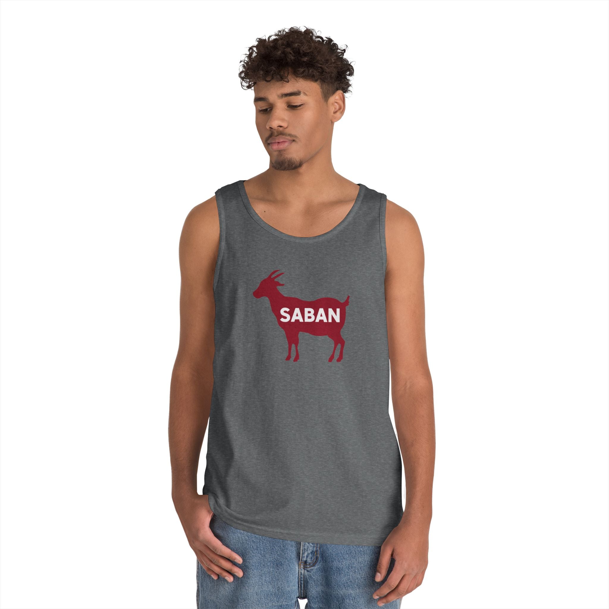 Saban Goat Unisex Cotton Tank Top | Casual Alabama Football Wear | Gifts for Bama Lovers