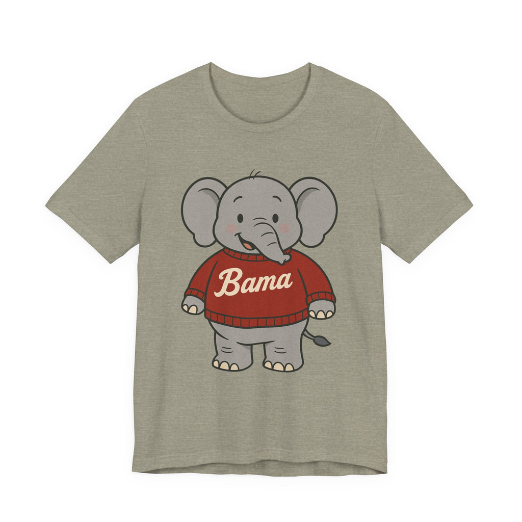Alabama Football Elephant T-Shirt | Cute Bama Shirt | College Football Lover Gift | Casual Everyday Wear | Graphic Tee for Kids & Adults