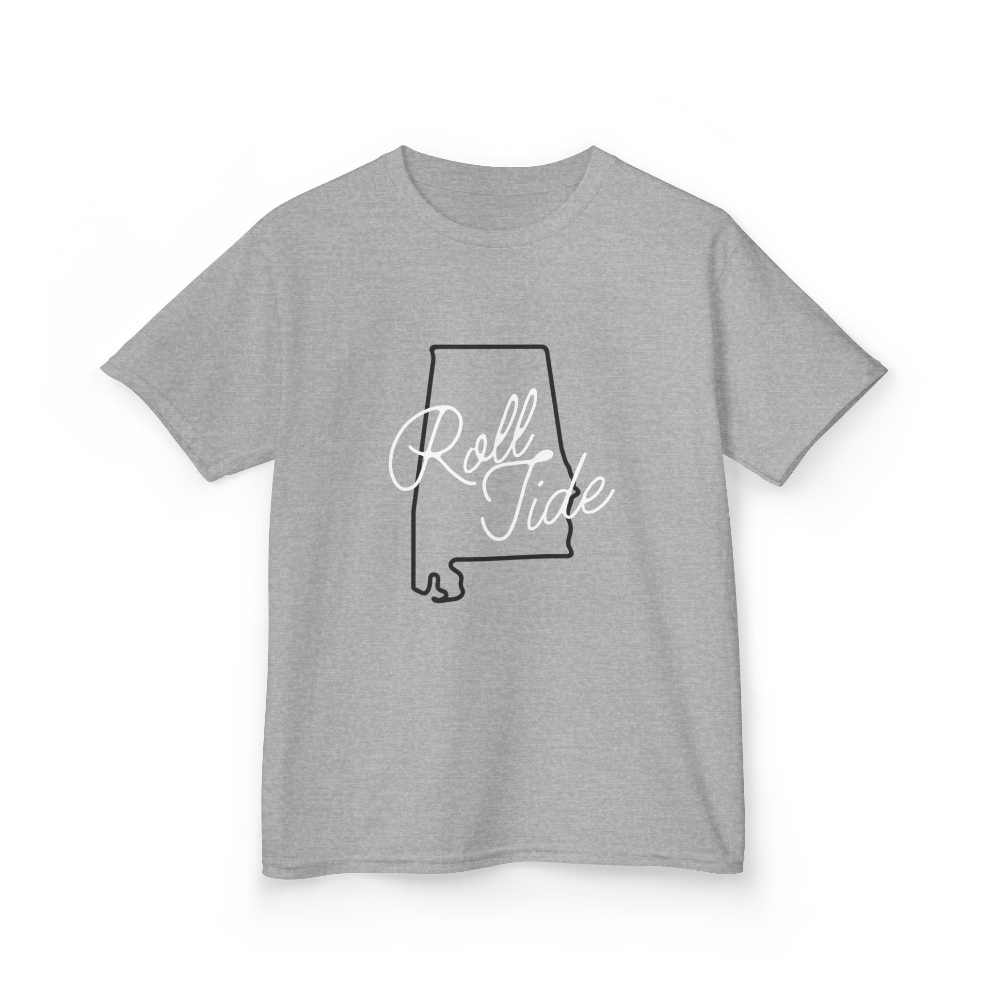 Alabama Outline Kids Tee (XS-XL) | Tide Shirt for Children | Bama Football Kids T-Shirt
