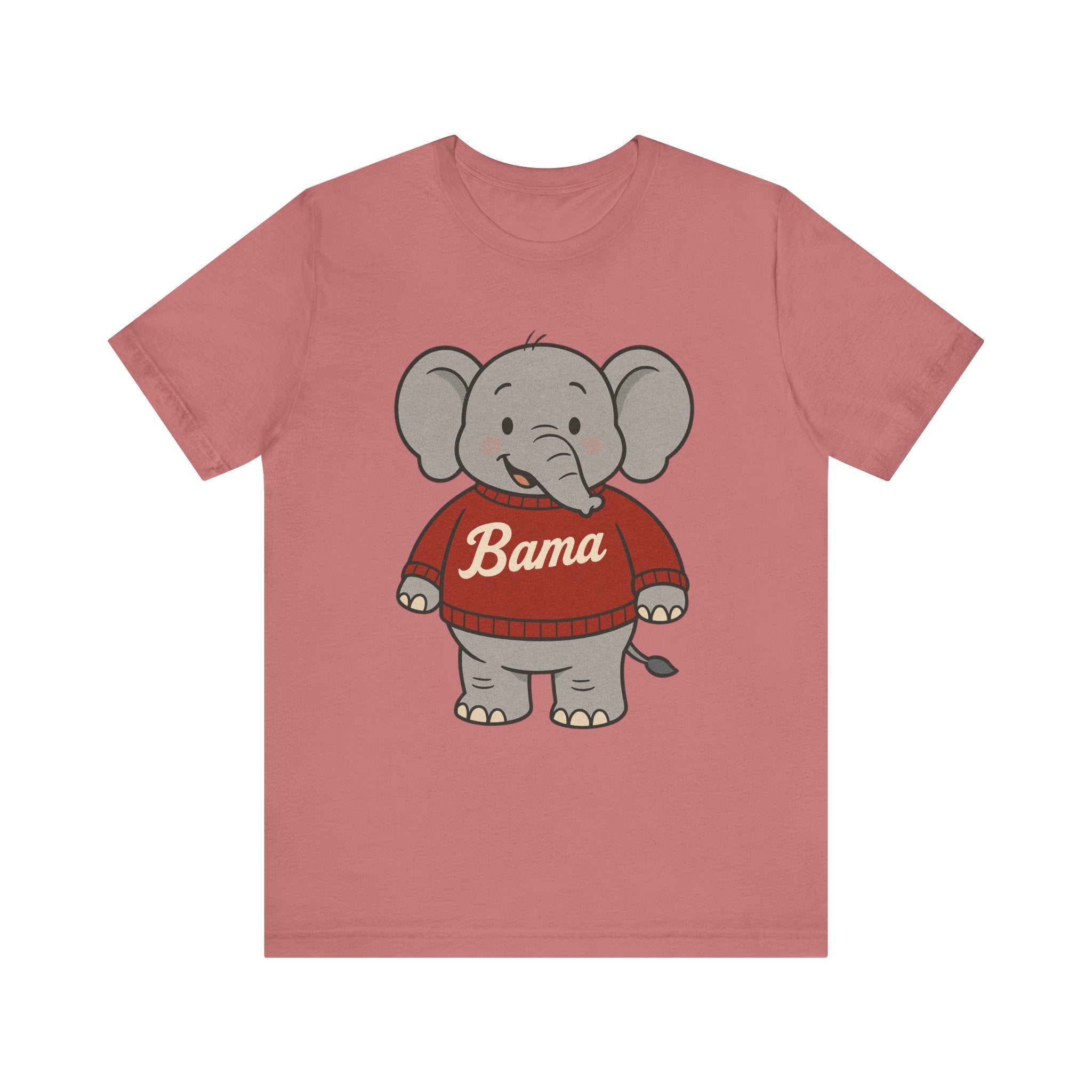 Alabama Football Elephant T-Shirt | Cute Bama Shirt | College Football Lover Gift | Casual Everyday Wear | Graphic Tee for Kids & Adults