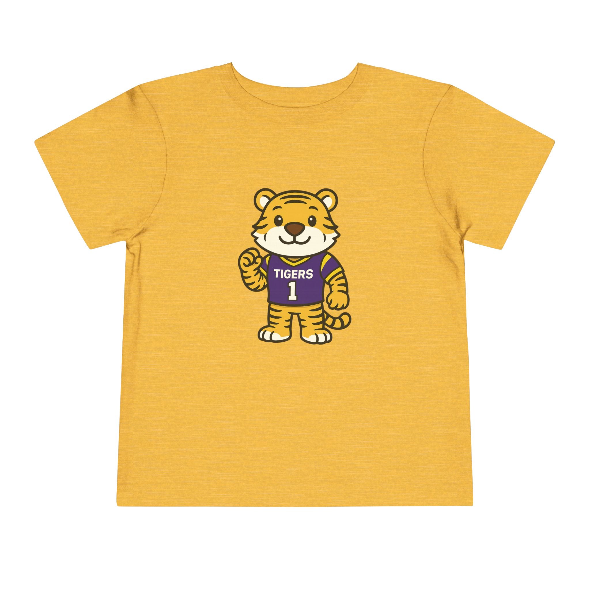 Tigers Toddler Tee (2T-5T) | Louisiana Football Kids Short Sleeve T-Shirt |  Geaux Football Fan Shirt | Tiger Birthday Gift | Purple & Gold