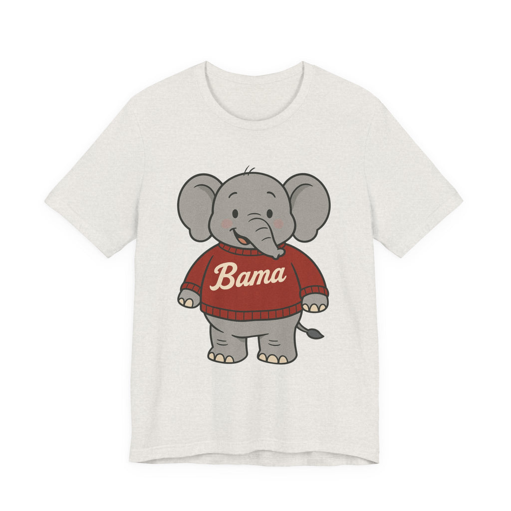 Alabama Football Elephant T-Shirt | Cute Bama Shirt | College Football Lover Gift | Casual Everyday Wear | Graphic Tee for Kids & Adults
