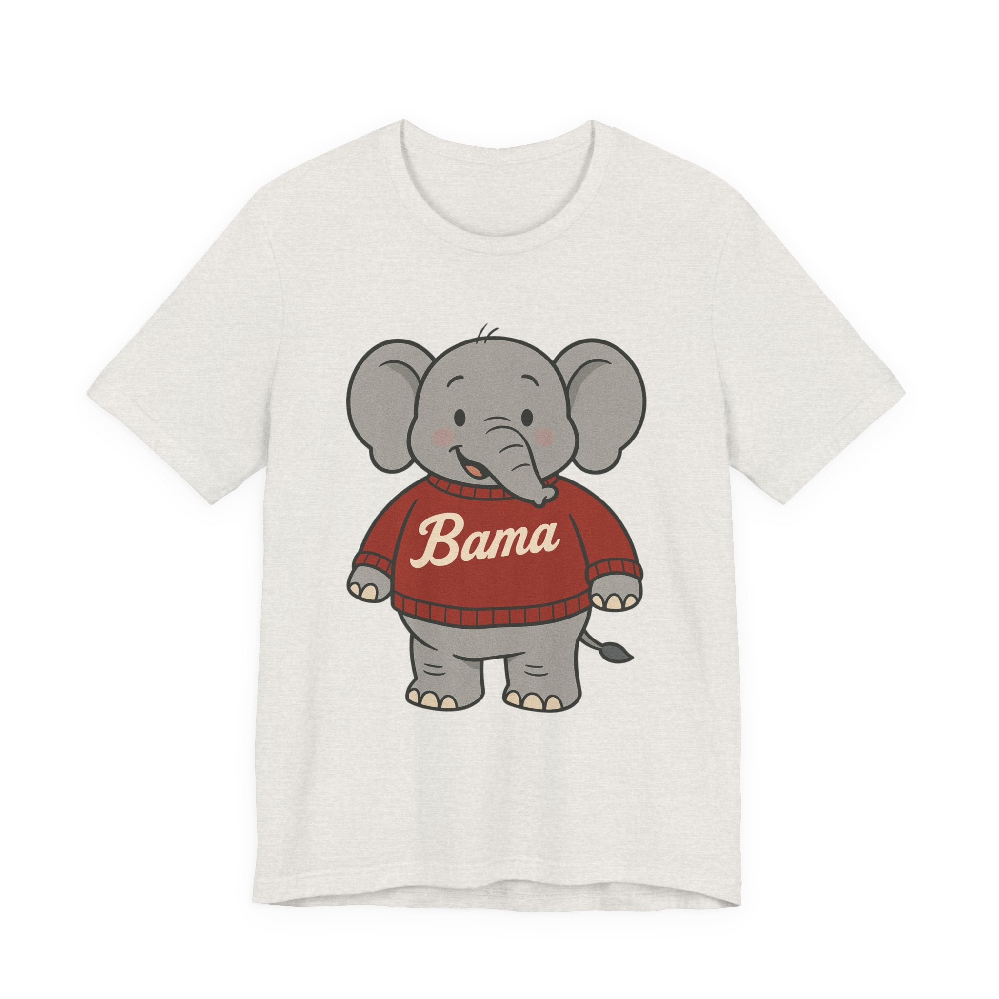 Alabama Football Elephant T-Shirt | Cute Bama Shirt | College Football Lover Gift | Casual Everyday Wear | Graphic Tee for Kids & Adults