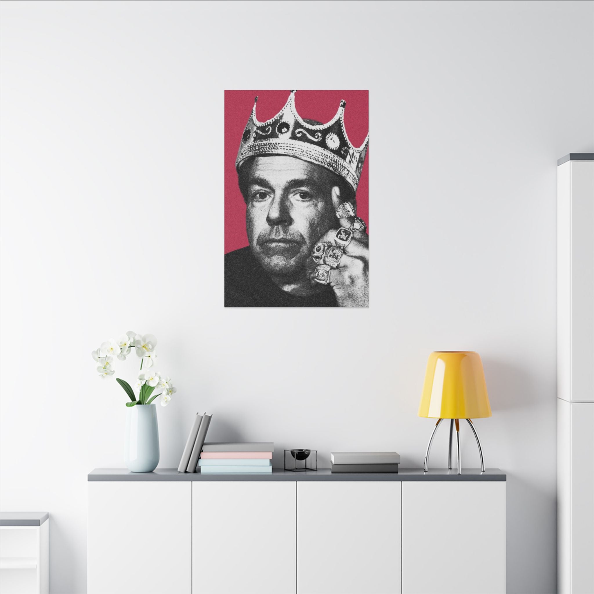 King Saban Royalty Canvas Wall Art (12x16 & 24x36) | Unique King Decor | Dorm Wall Decor for Alabama Fan