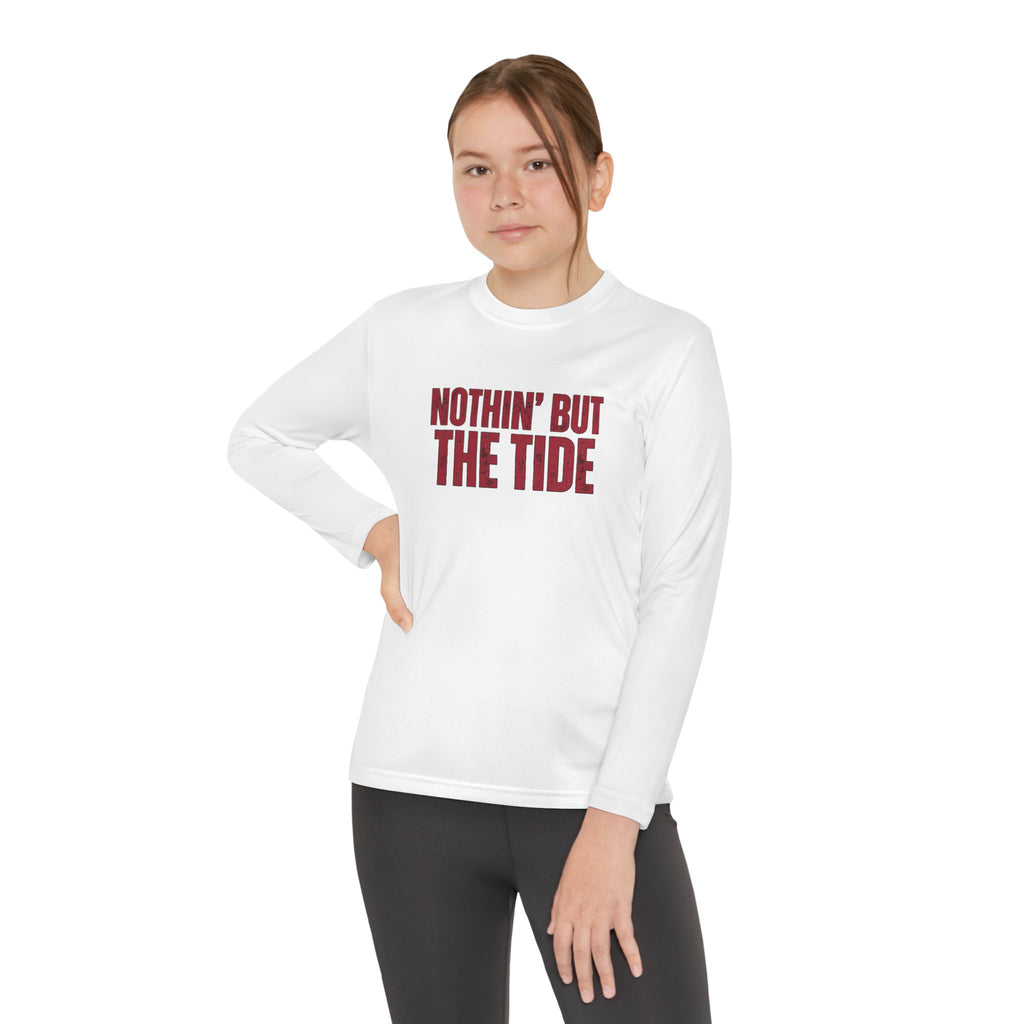 Nothin But the Tide Youth Long Sleeve Tee (S-XL) | Shirt for Active Kids | Sportswear | Gift for Young Athletes