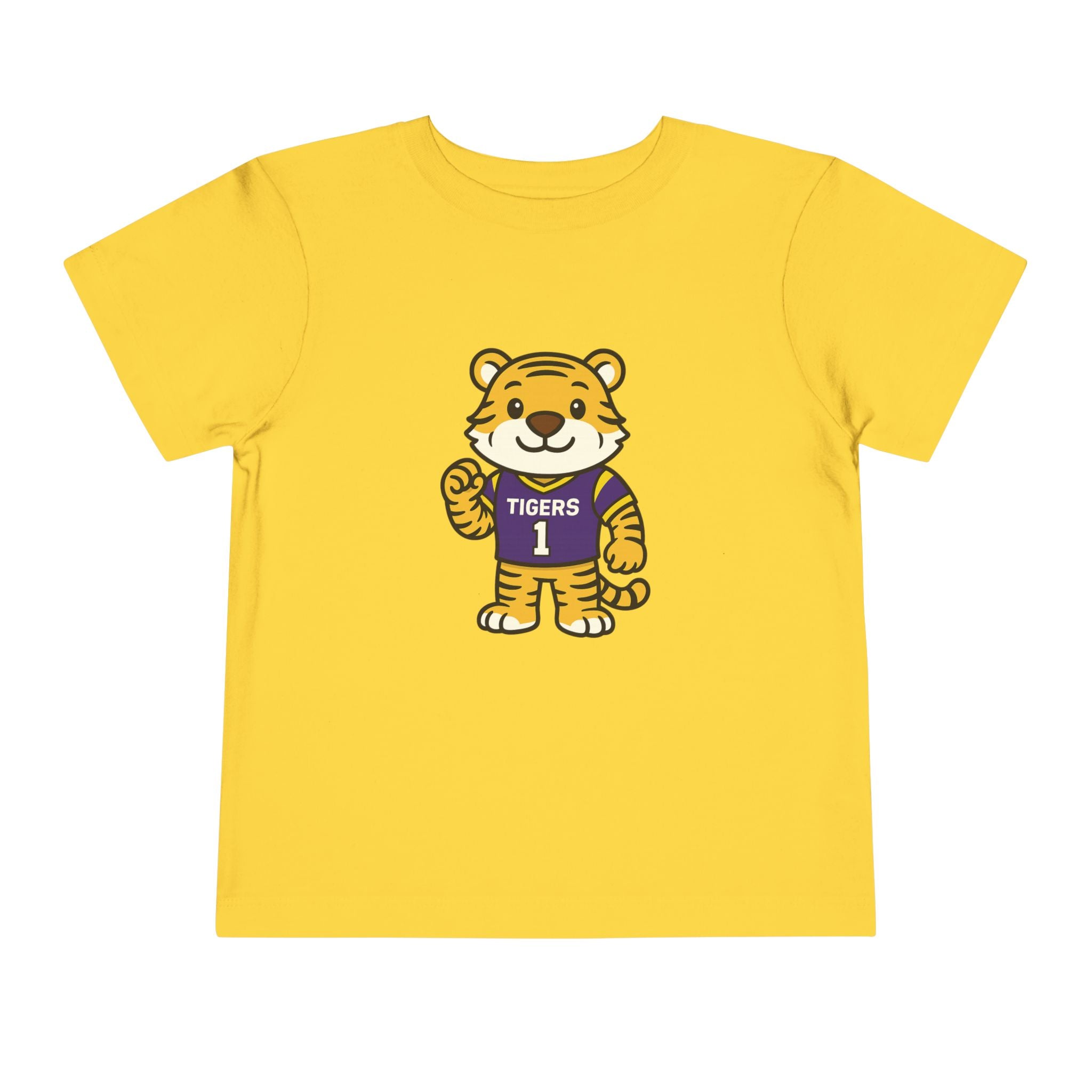 Tigers Toddler Tee (2T-5T) | Louisiana Football Kids Short Sleeve T-Shirt |  Geaux Football Fan Shirt | Tiger Birthday Gift | Purple & Gold