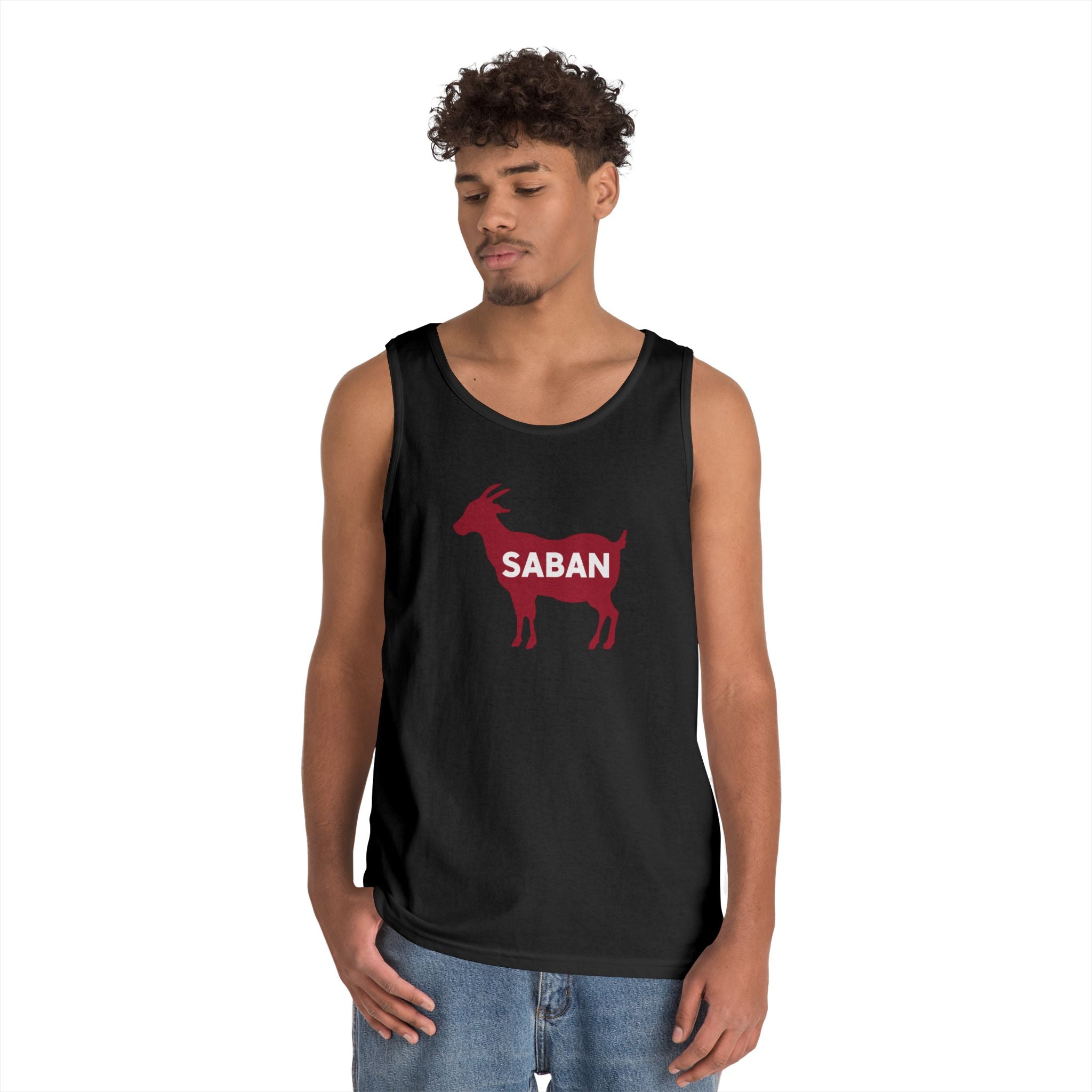 Saban Goat Unisex Cotton Tank Top | Casual Alabama Football Wear | Gifts for Bama Lovers