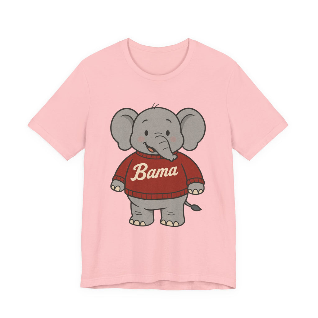 Alabama Football Elephant T-Shirt | Cute Bama Shirt | College Football Lover Gift | Casual Everyday Wear | Graphic Tee for Kids & Adults