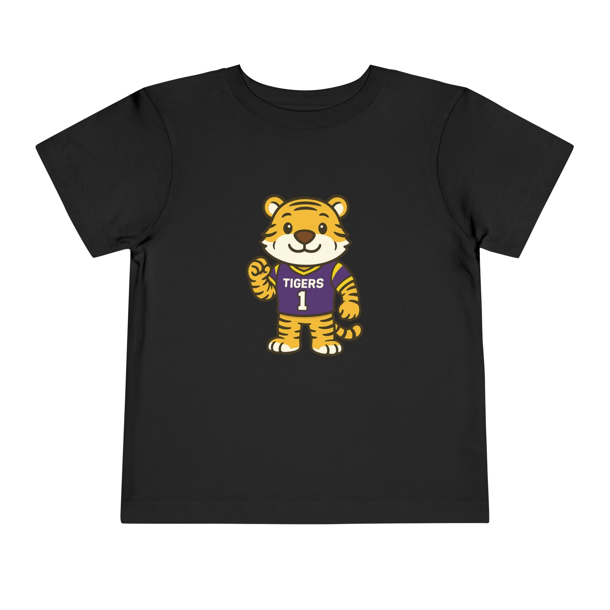 Tigers Toddler Tee (2T-5T) | Louisiana Football Kids Short Sleeve T-Shirt |  Geaux Football Fan Shirt | Tiger Birthday Gift | Purple & Gold