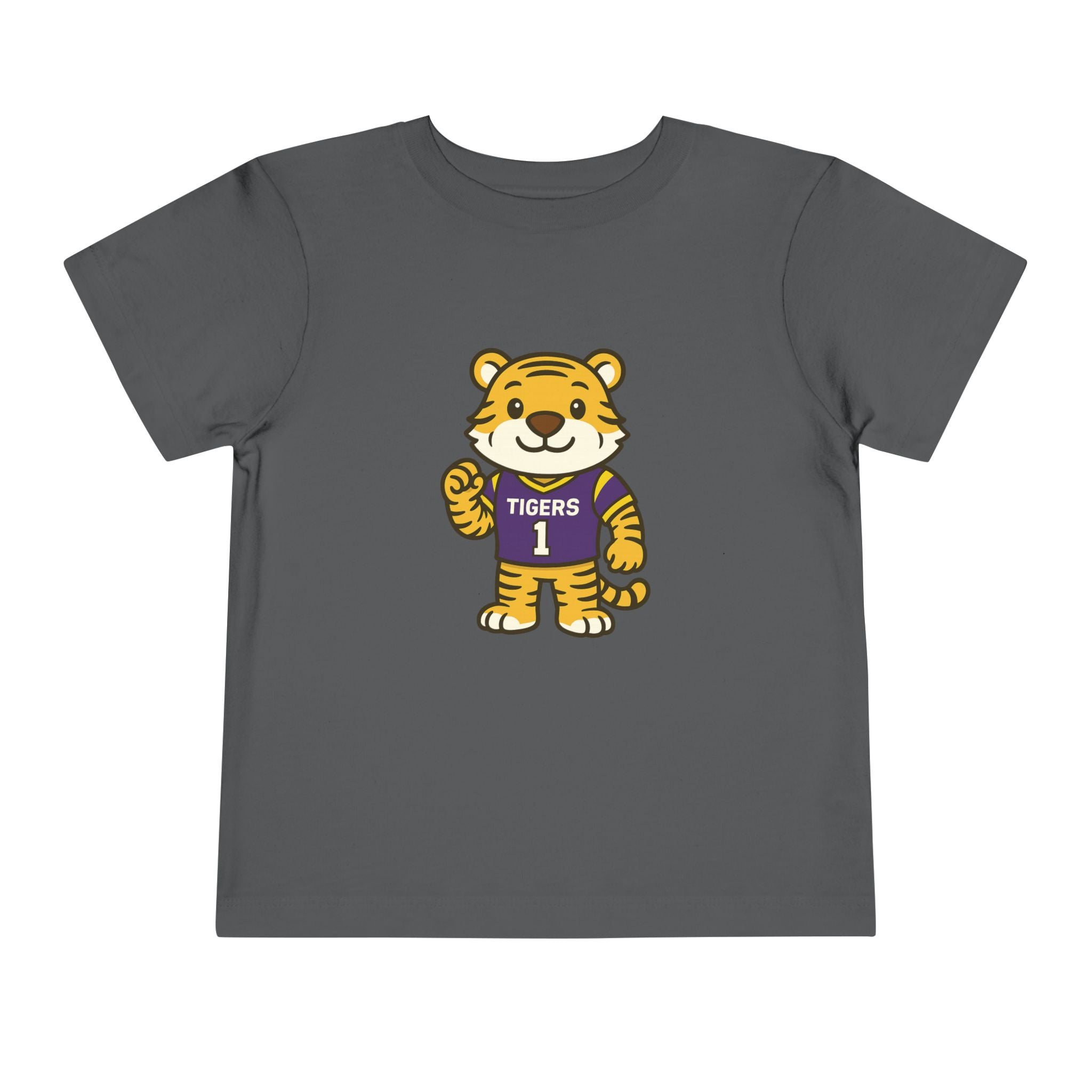 Tigers Toddler Tee (2T-5T) | Louisiana Football Kids Short Sleeve T-Shirt |  Geaux Football Fan Shirt | Tiger Birthday Gift | Purple & Gold