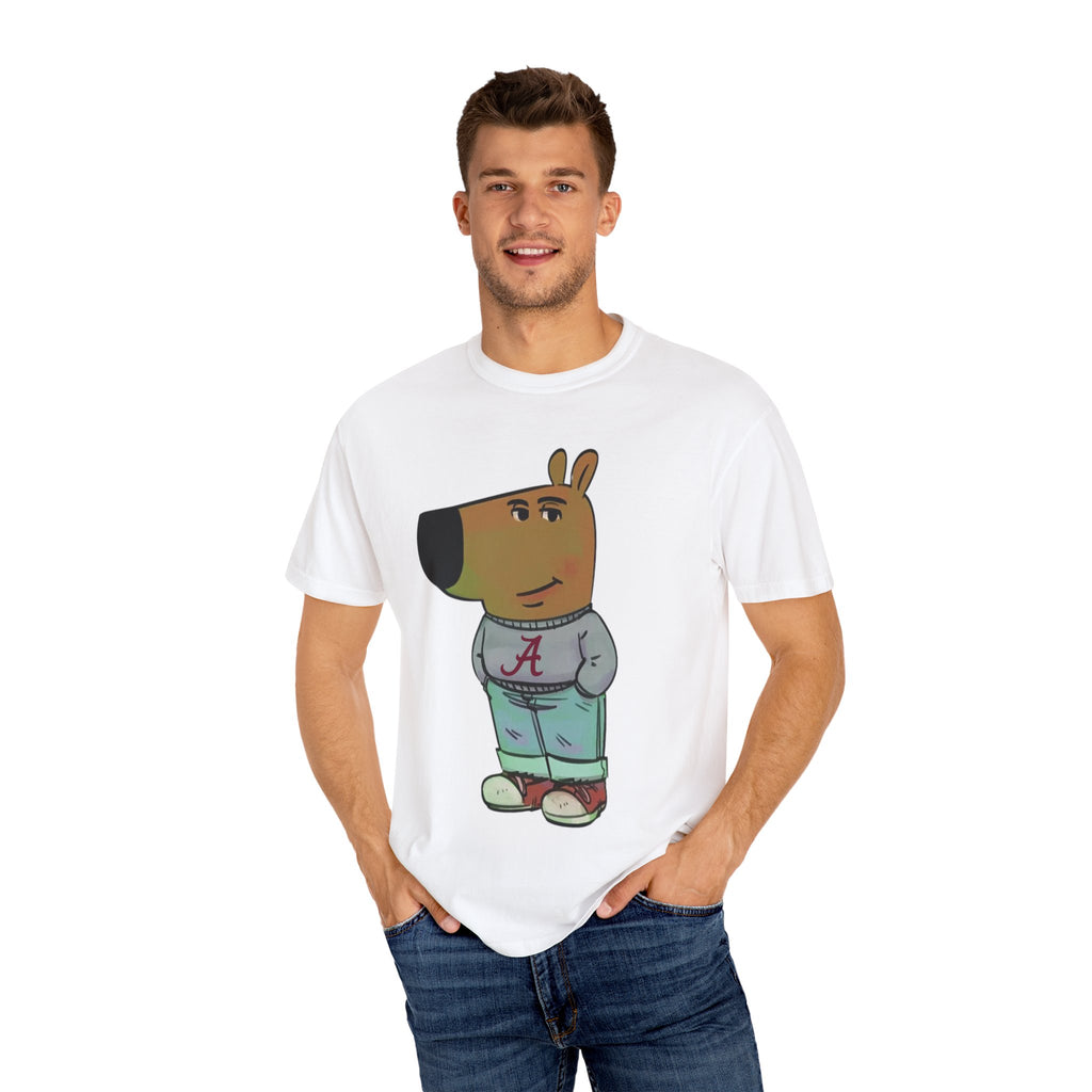 Alabama Chill Guy Shirt | College Football Character Tee | Unisex Cotton T-Shirt | Cartoon Graphic Shirt | Gift for Dog Lovers