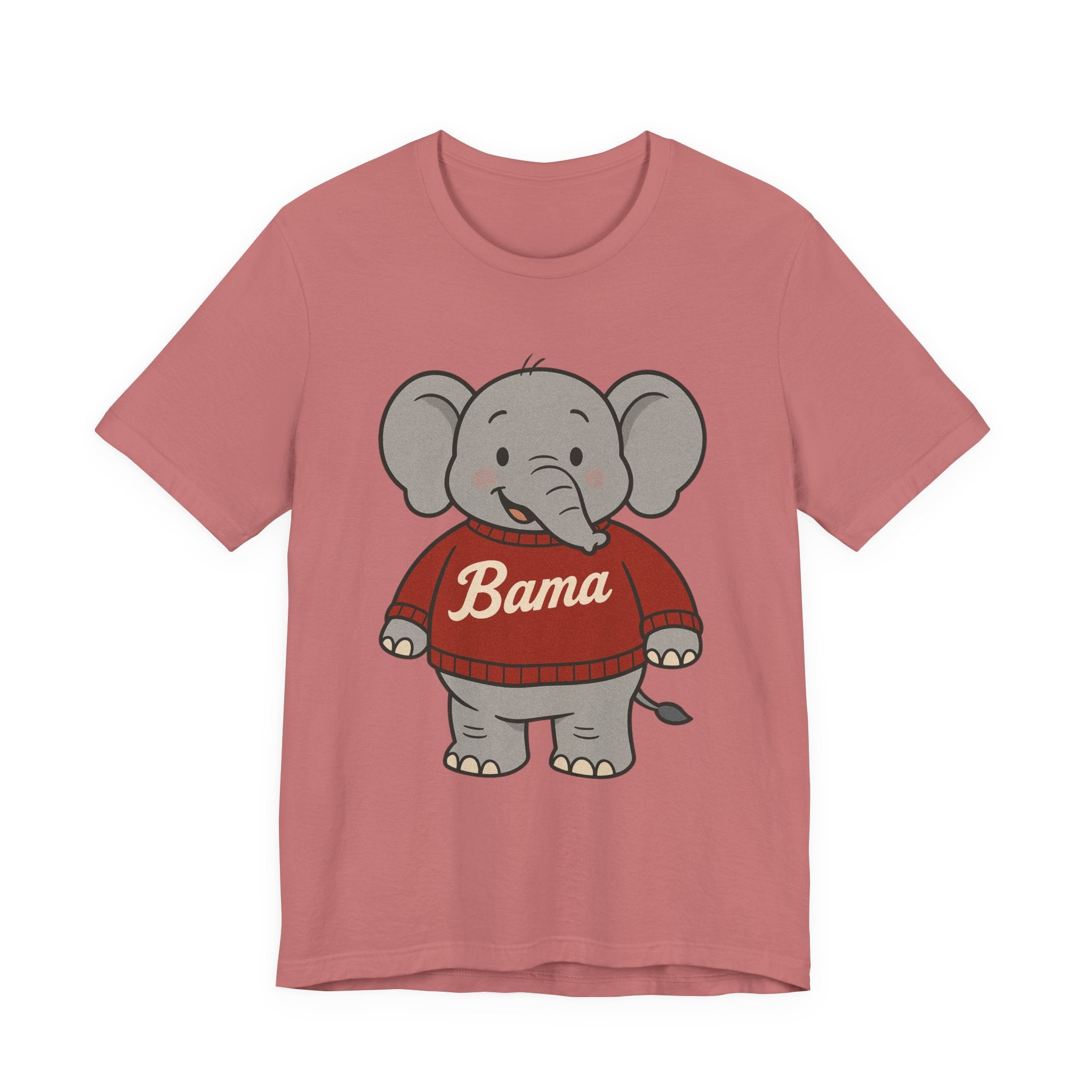 Alabama Football Elephant T-Shirt | Cute Bama Shirt | College Football Lover Gift | Casual Everyday Wear | Graphic Tee for Kids & Adults