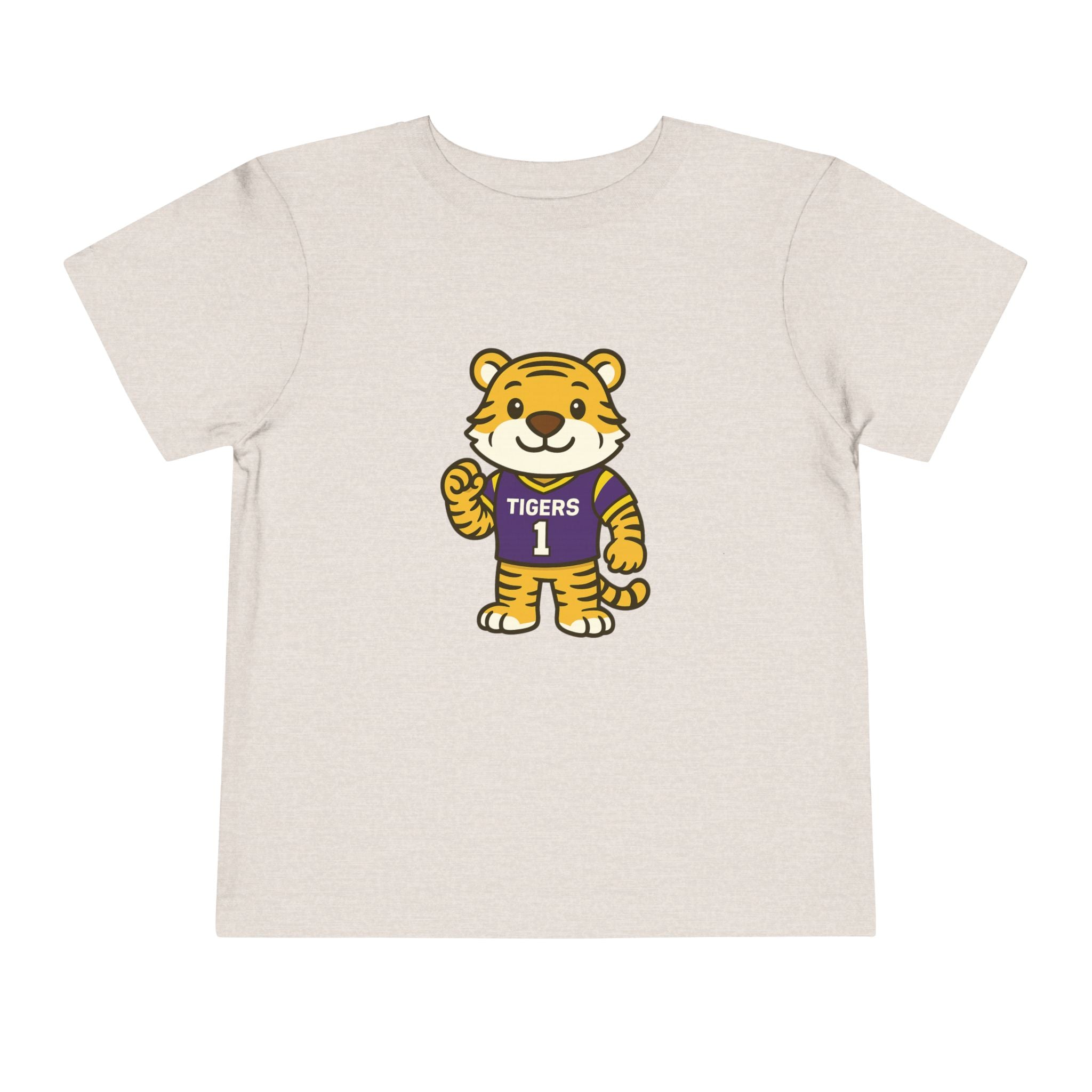 Tigers Toddler Tee (2T-5T) | Louisiana Football Kids Short Sleeve T-Shirt |  Geaux Football Fan Shirt | Tiger Birthday Gift | Purple & Gold