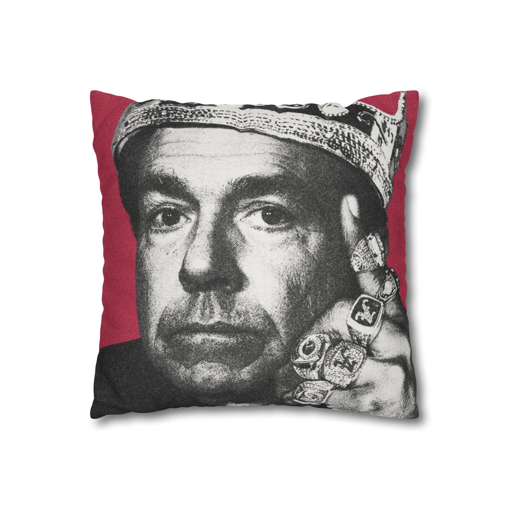 King Saban Faux Suede Pillowcase (14x14) | Unique Alabama Fan Home Decor | Throw Pillow for Living Room