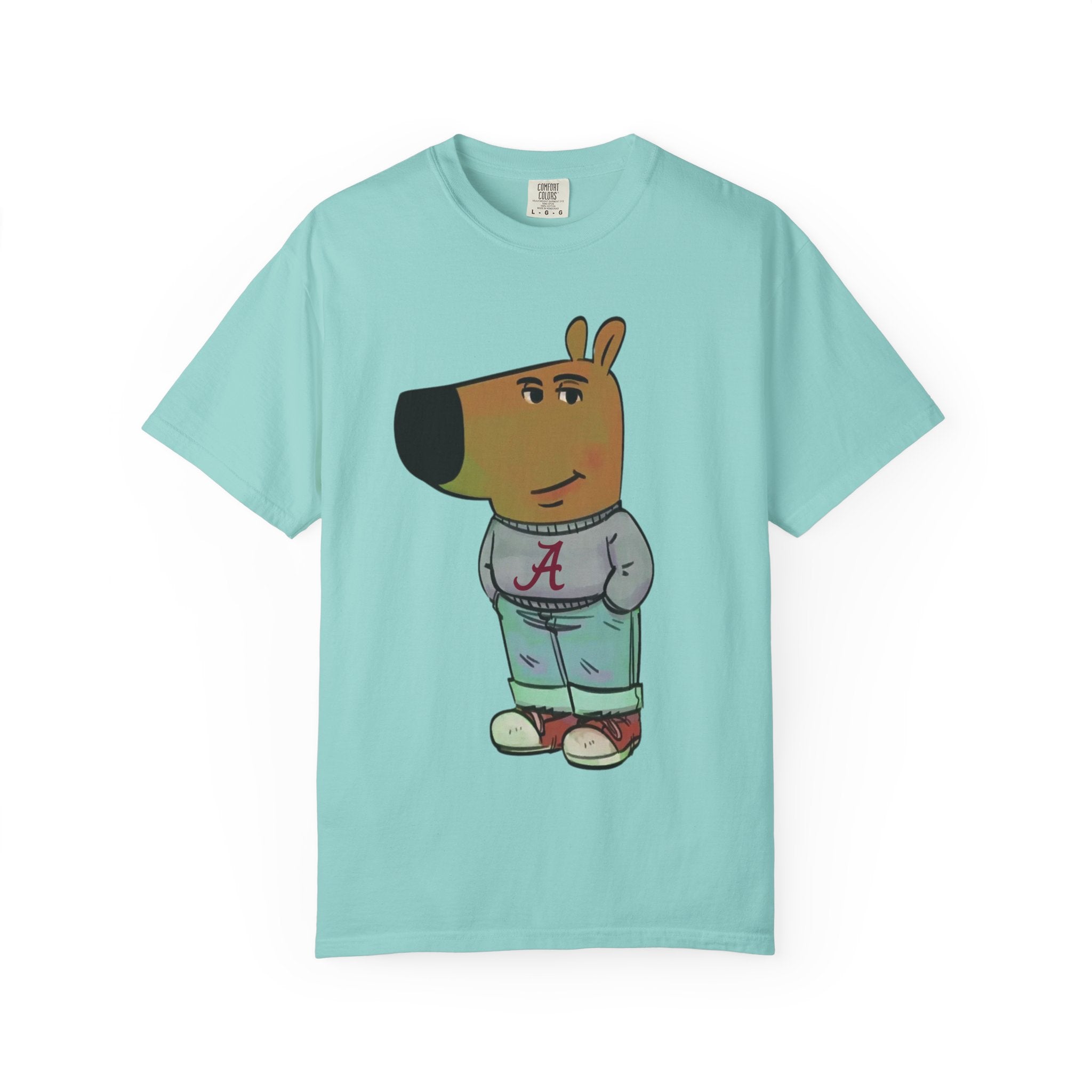 Alabama Chill Guy Shirt | College Football Character Tee | Unisex Cotton T-Shirt | Cartoon Graphic Shirt | Gift for Dog Lovers