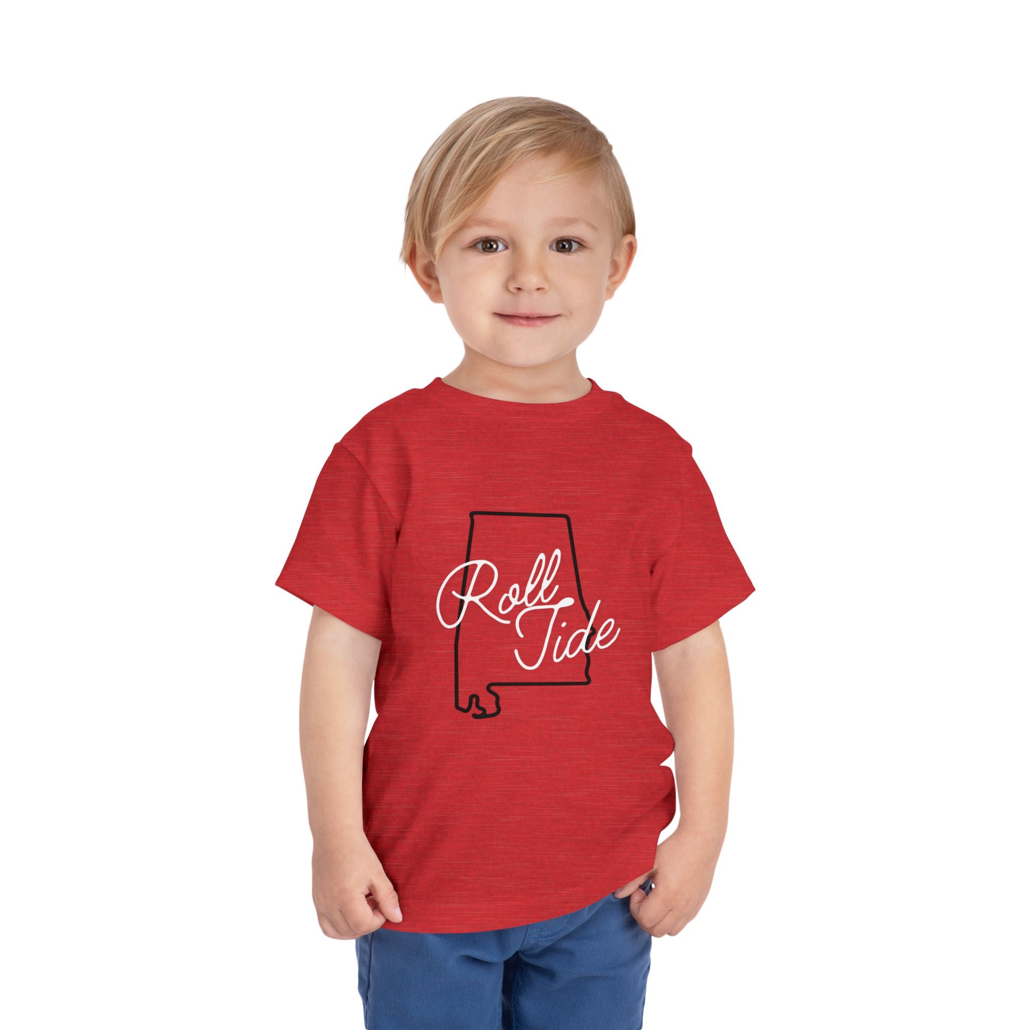 Alabama State Toddler Tee (2T-5T) | Cute Short Sleeve Bama Shirt |  Tide Shirt | Alabama Football Toddler Gift