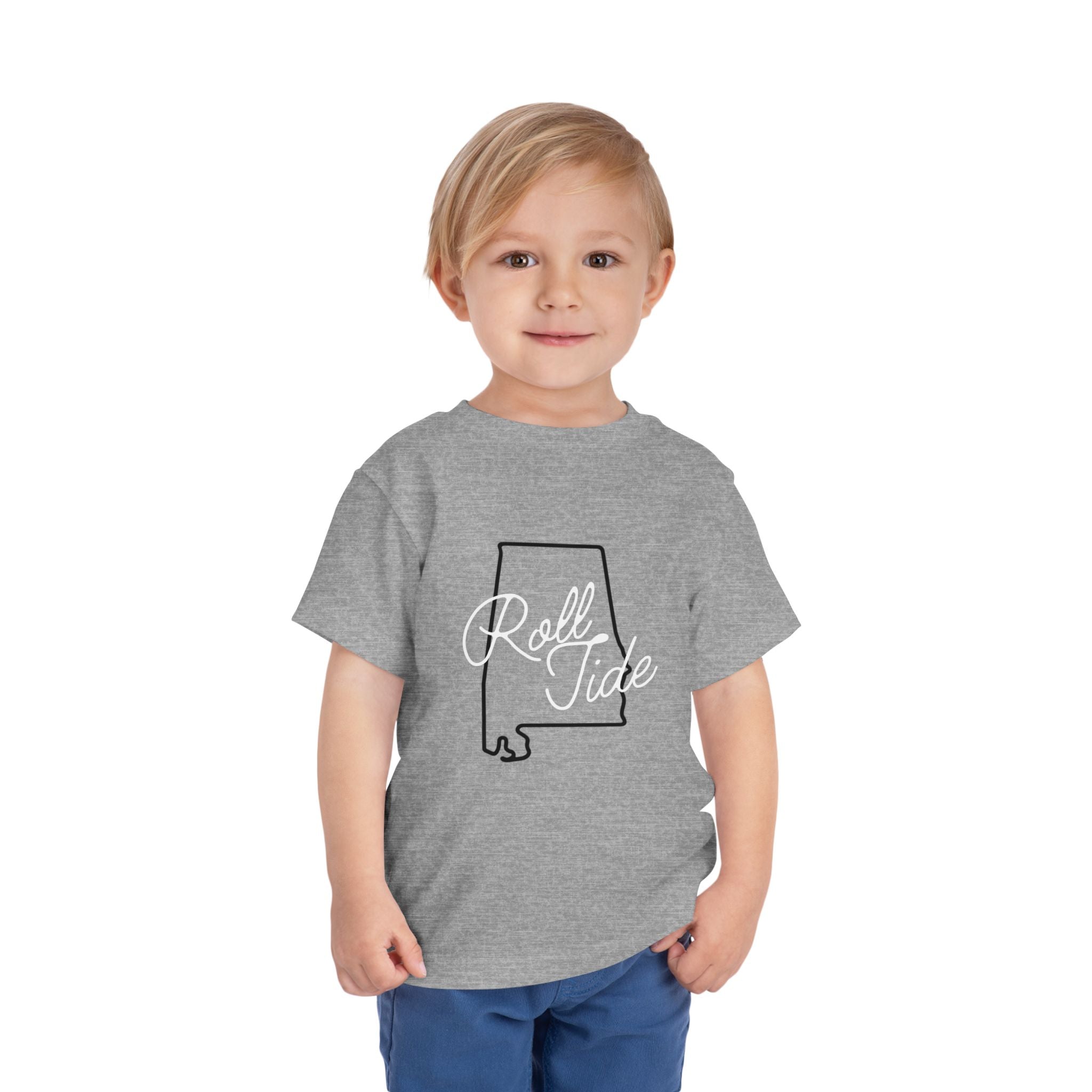 Alabama State Toddler Tee (2T-5T) | Cute Short Sleeve Bama Shirt |  Tide Shirt | Alabama Football Toddler Gift