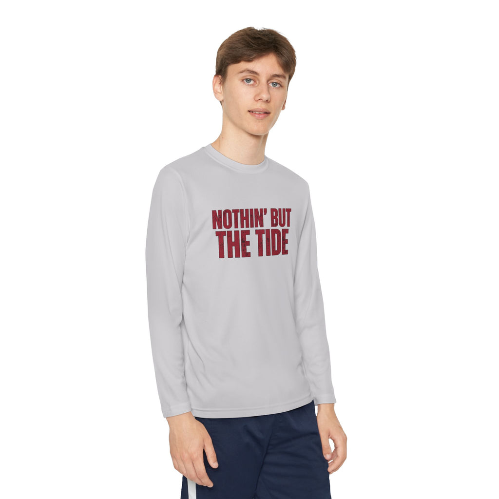 Nothin But the Tide Youth Long Sleeve Tee (S-XL) | Shirt for Active Kids | Sportswear | Gift for Young Athletes