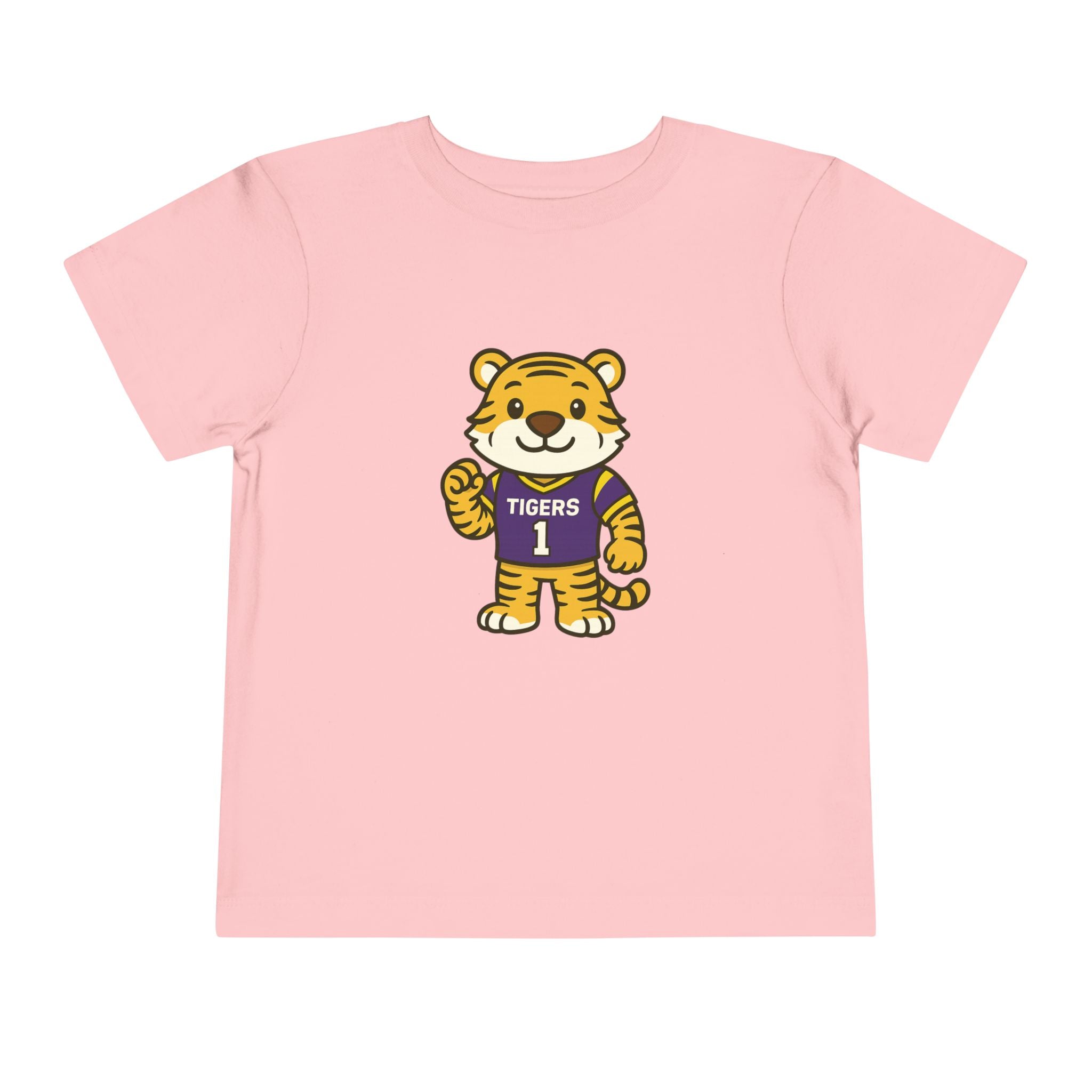Tigers Toddler Tee (2T-5T) | Louisiana Football Kids Short Sleeve T-Shirt |  Geaux Football Fan Shirt | Tiger Birthday Gift | Purple & Gold
