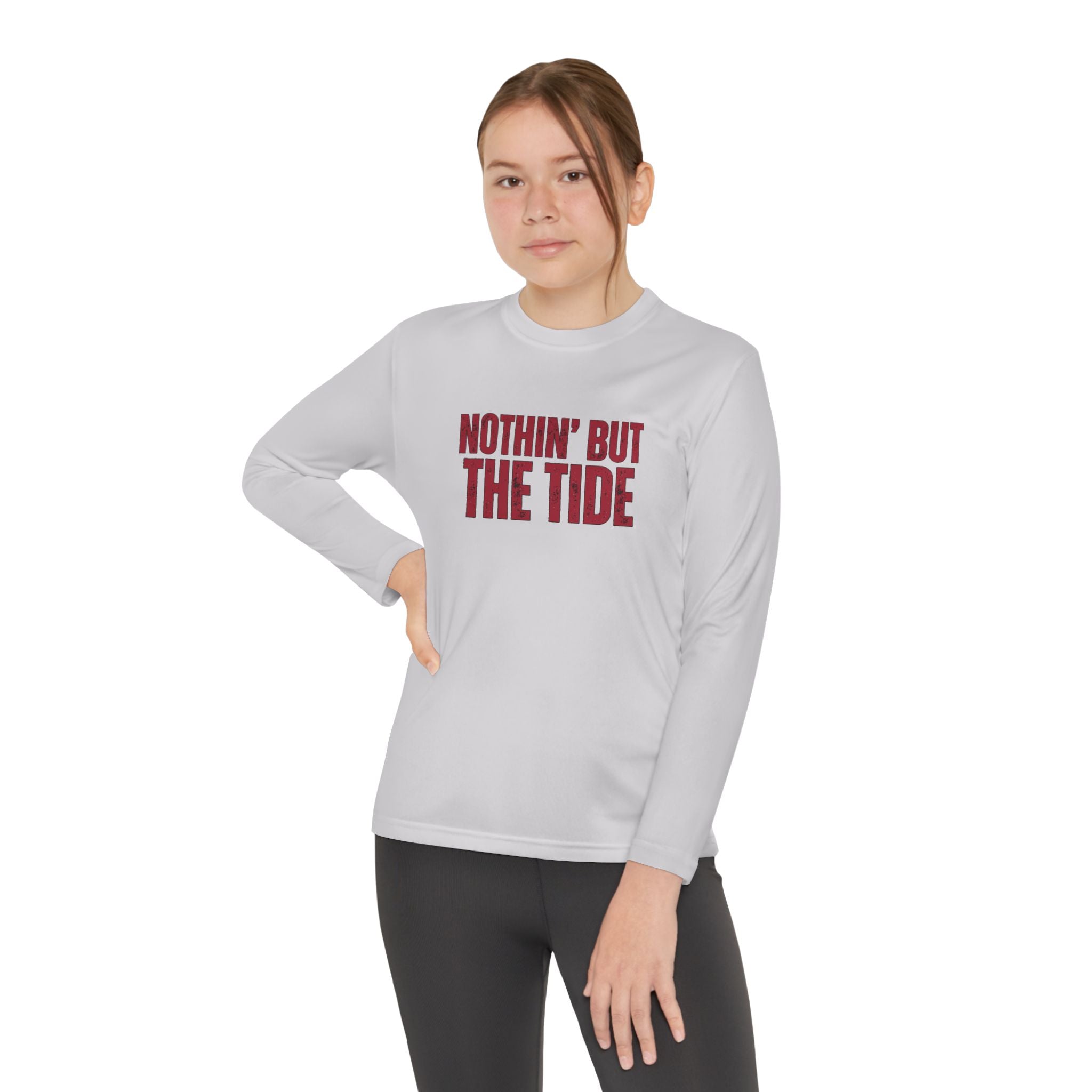 Nothin But the Tide Youth Long Sleeve Tee (S-XL) | Shirt for Active Kids | Sportswear | Gift for Young Athletes