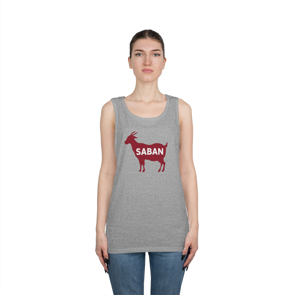 Saban Goat Unisex Cotton Tank Top | Casual Alabama Football Wear | Gifts for Bama Lovers