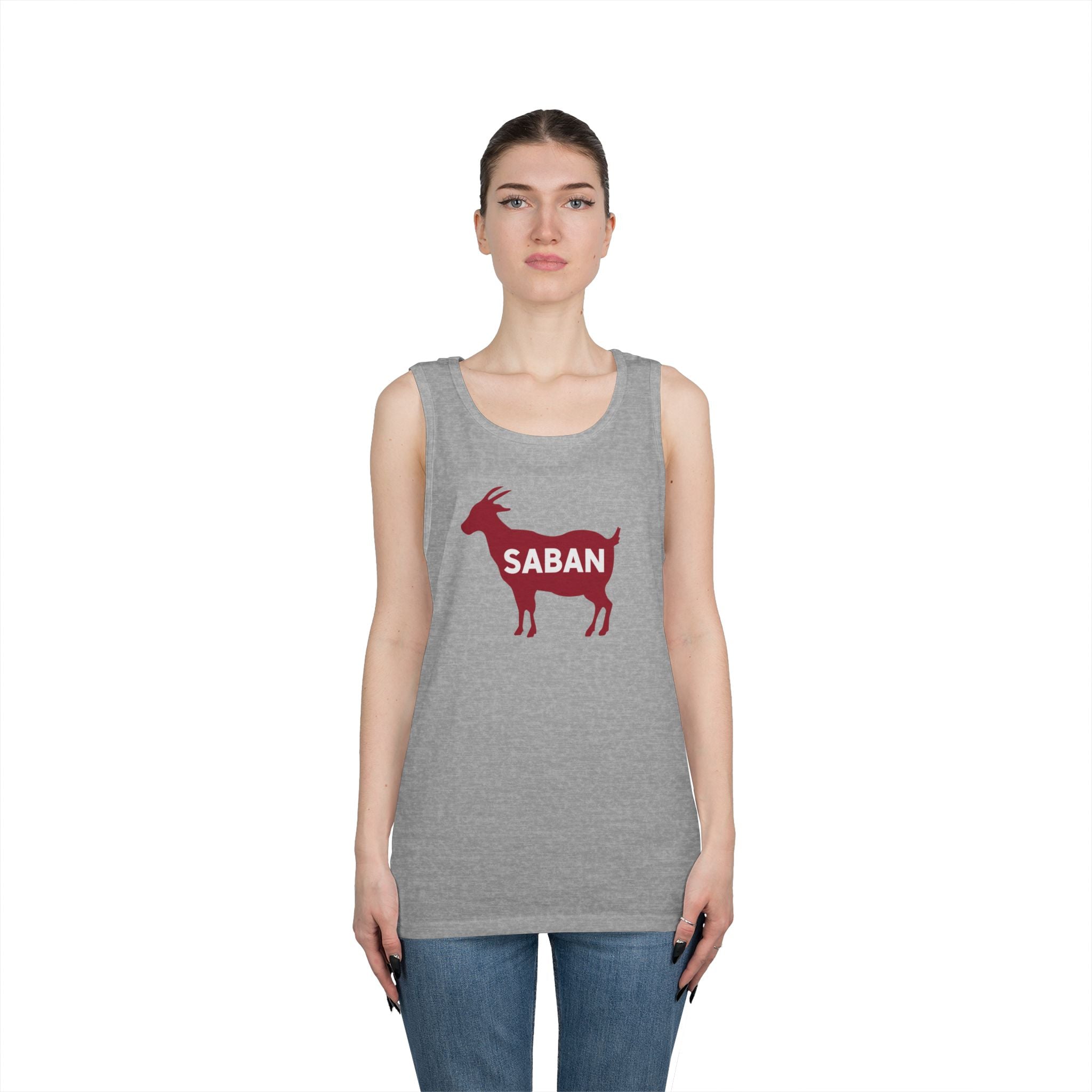 Saban Goat Unisex Cotton Tank Top | Casual Alabama Football Wear | Gifts for Bama Lovers