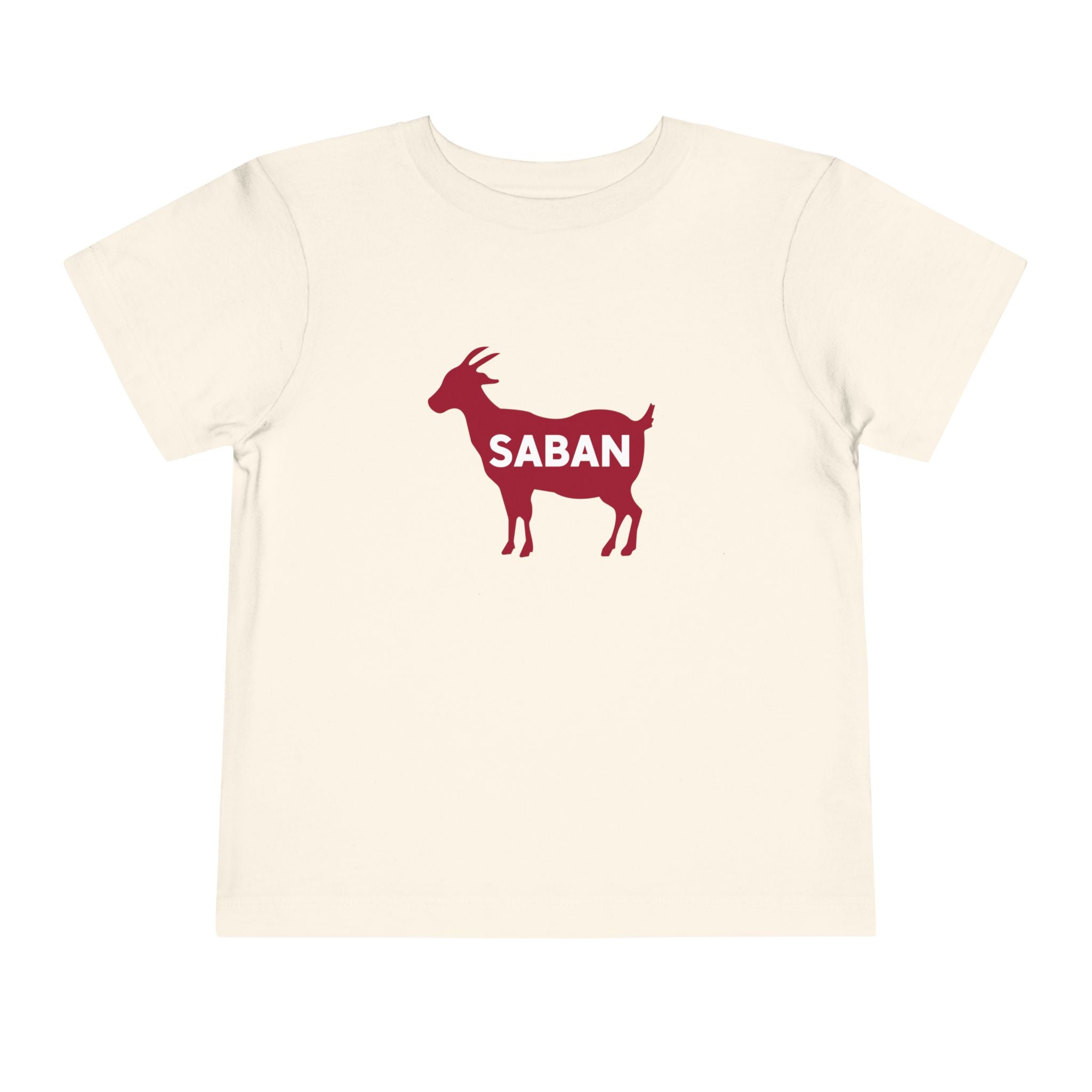 Saban GOAT Cute Toddler Tee (2T-5T) | Kids Animal Shirt | Funny Baby Gift | Summer T-Shirt | Alabama Football