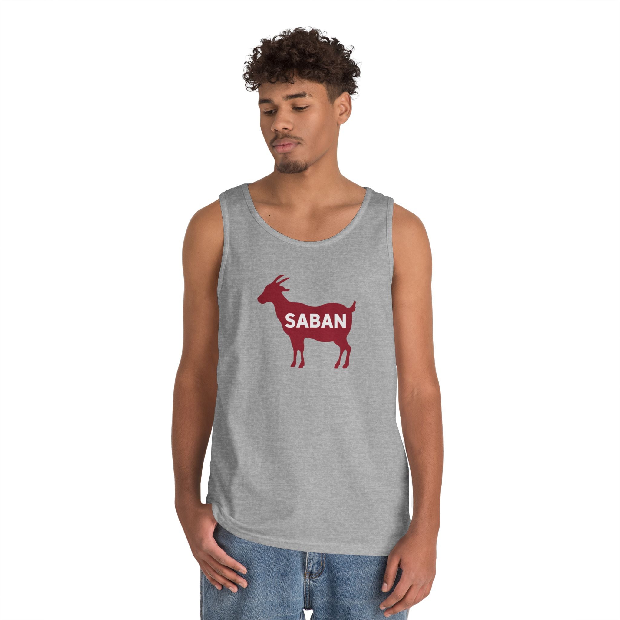 Saban Goat Unisex Cotton Tank Top | Casual Alabama Football Wear | Gifts for Bama Lovers