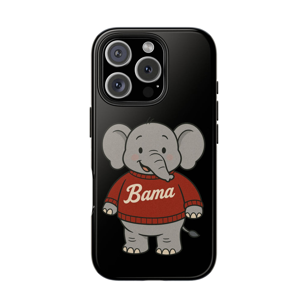 Alabama Elephant Tough Phone Case | Perfect for Alabama Fans | Gift for College Students | College Merchandise | Bama Unique Phone Cover