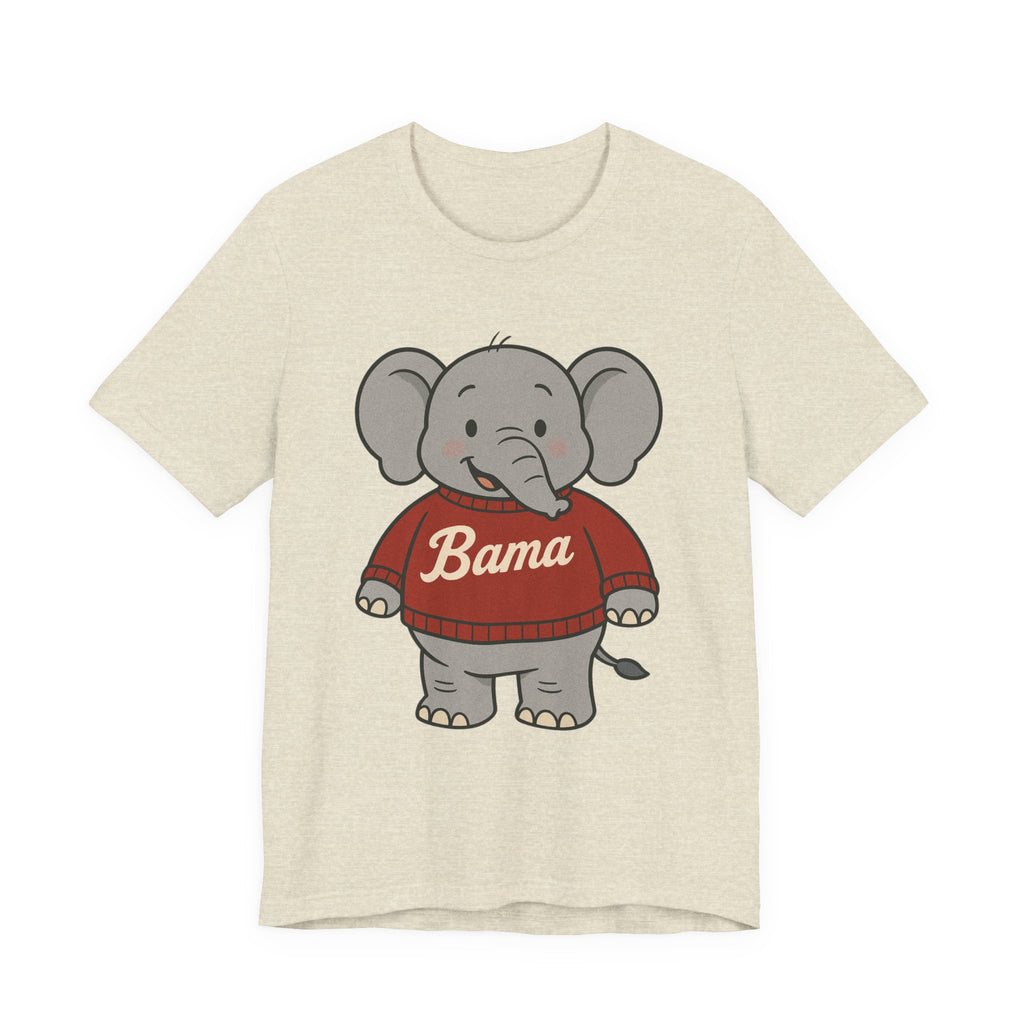 Alabama Football Elephant T-Shirt | Cute Bama Shirt | College Football Lover Gift | Casual Everyday Wear | Graphic Tee for Kids & Adults