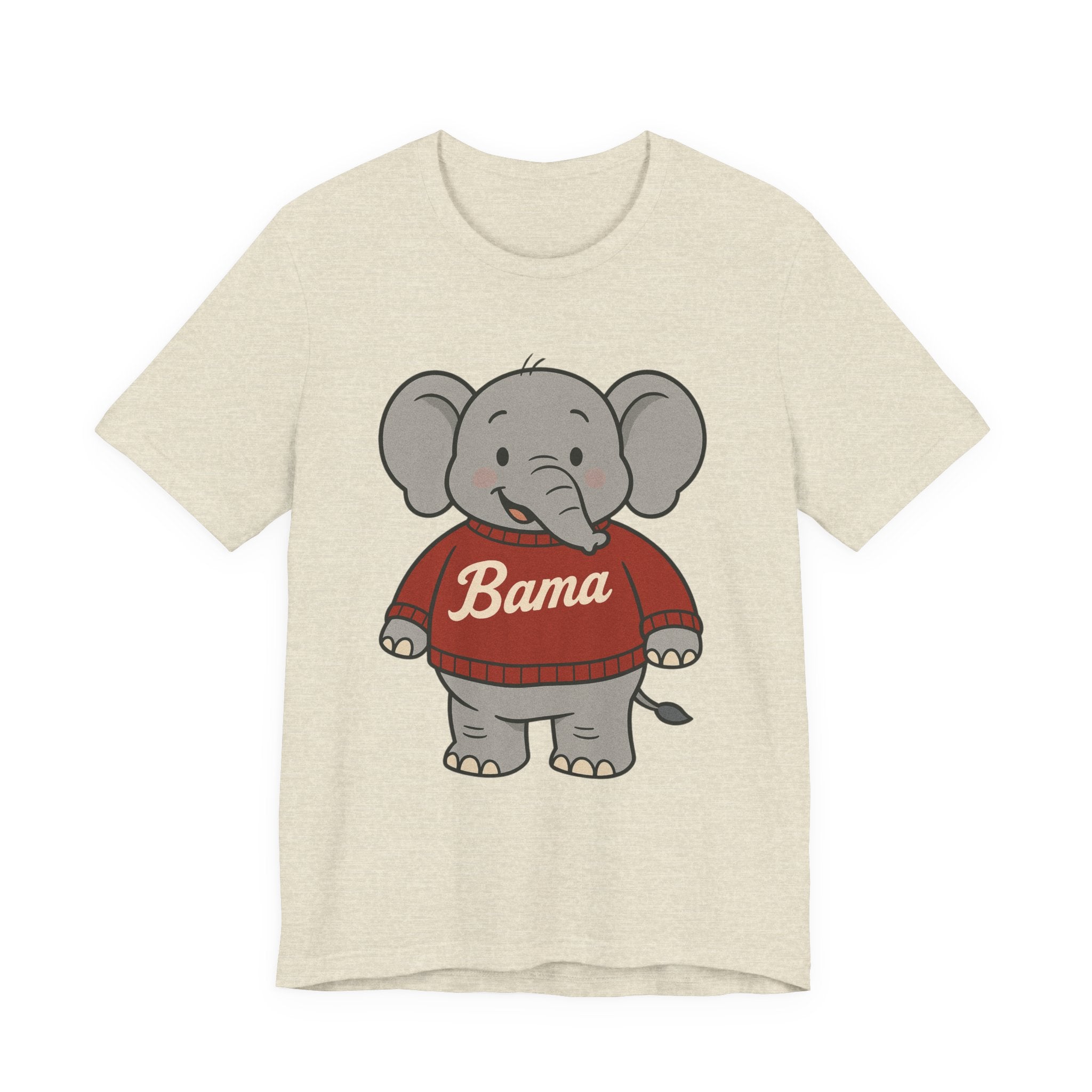 Alabama Football Elephant T-Shirt | Cute Bama Shirt | College Football Lover Gift | Casual Everyday Wear | Graphic Tee for Kids & Adults