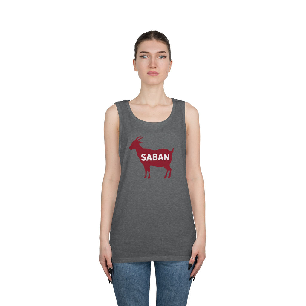 Saban Goat Unisex Cotton Tank Top | Casual Alabama Football Wear | Gifts for Bama Lovers