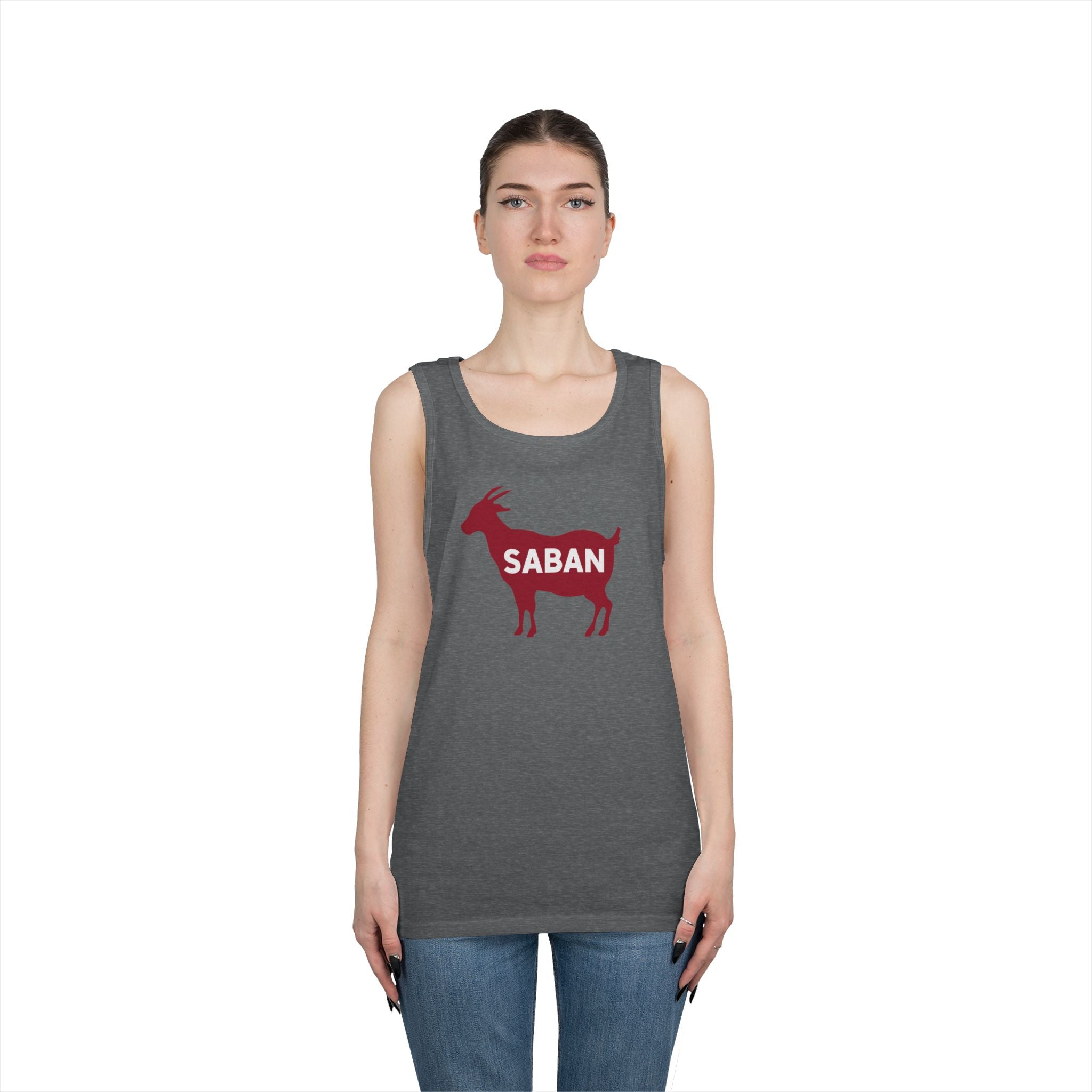Saban Goat Unisex Cotton Tank Top | Casual Alabama Football Wear | Gifts for Bama Lovers