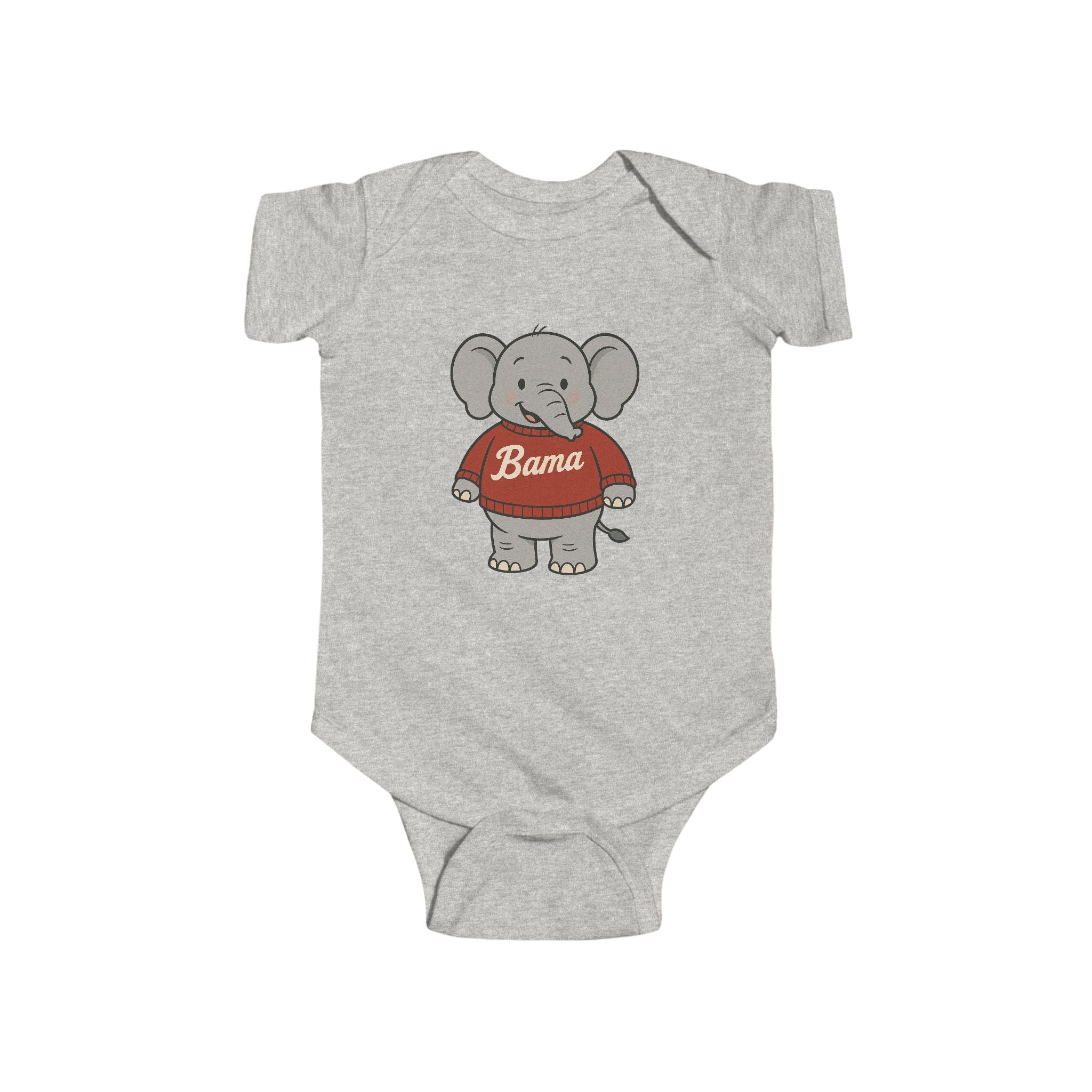 Alabama Football Baby Onesie (NB-24M) | Alabama Elephant Bama Design | Infant Clothing | Newborn Gift | Baby Shower Present